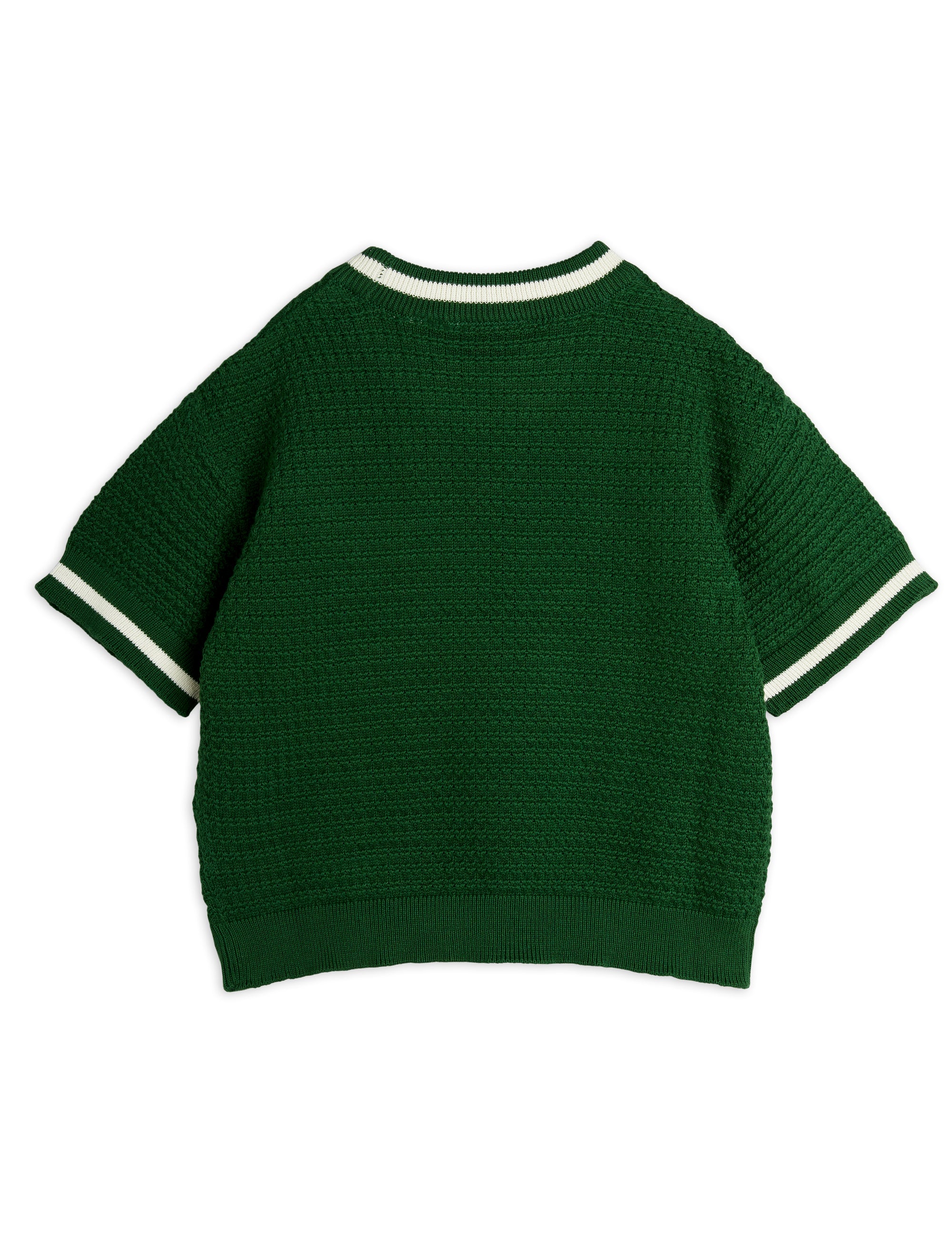 【MINI RODINI ミニロディーニ】   Lizard patch crochet knit ss tee