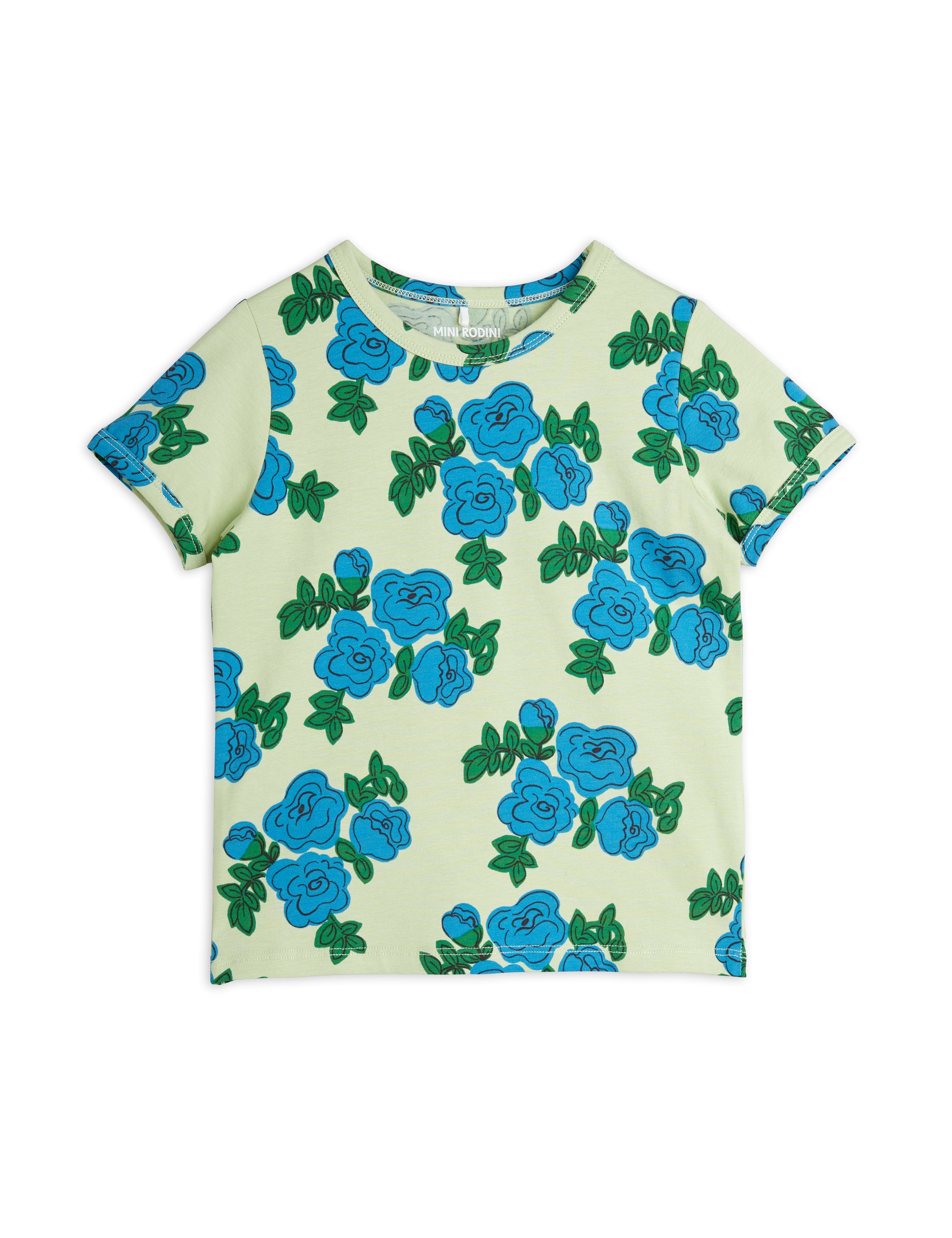【MINI RODINI ミニロディーニ】   Blue roses aop ss tee