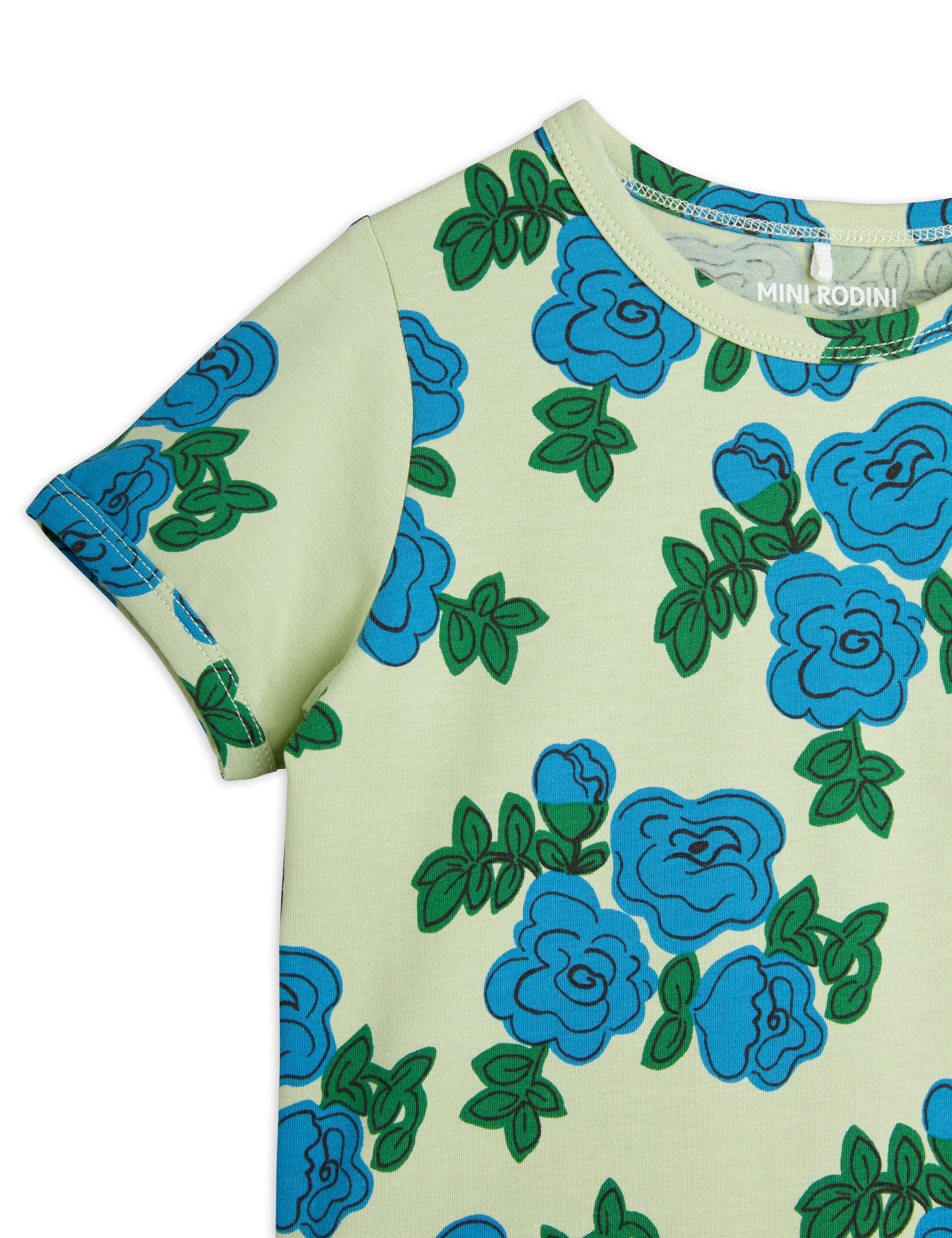 【MINI RODINI ミニロディーニ】   Blue roses aop ss tee