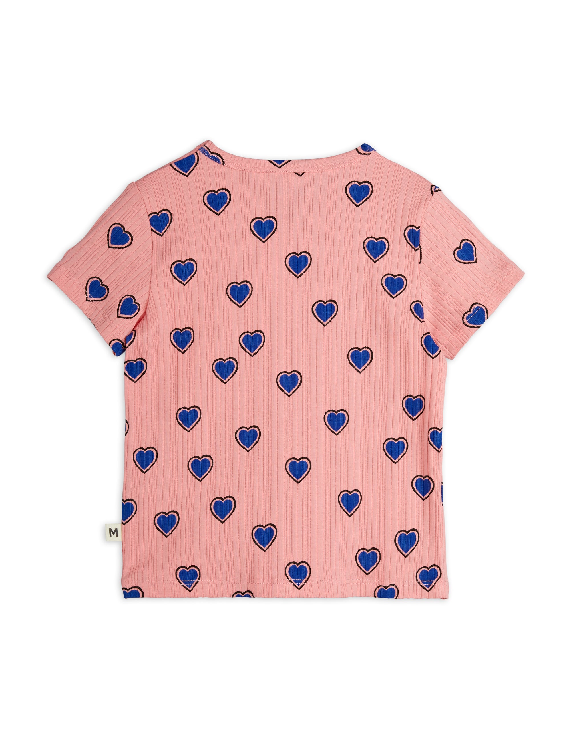 【MINI RODINI ミニロディーニ】   Outlined hearts aop ss tee
