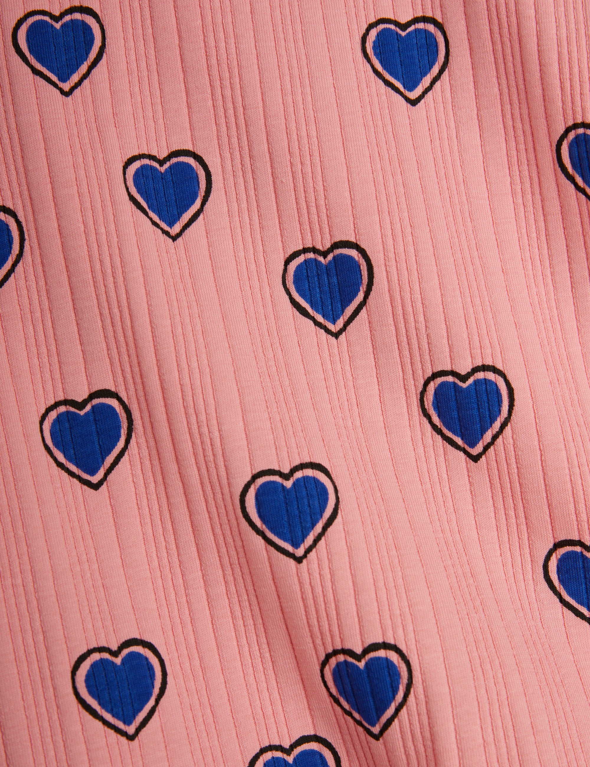 【MINI RODINI ミニロディーニ】   Outlined hearts aop ss tee