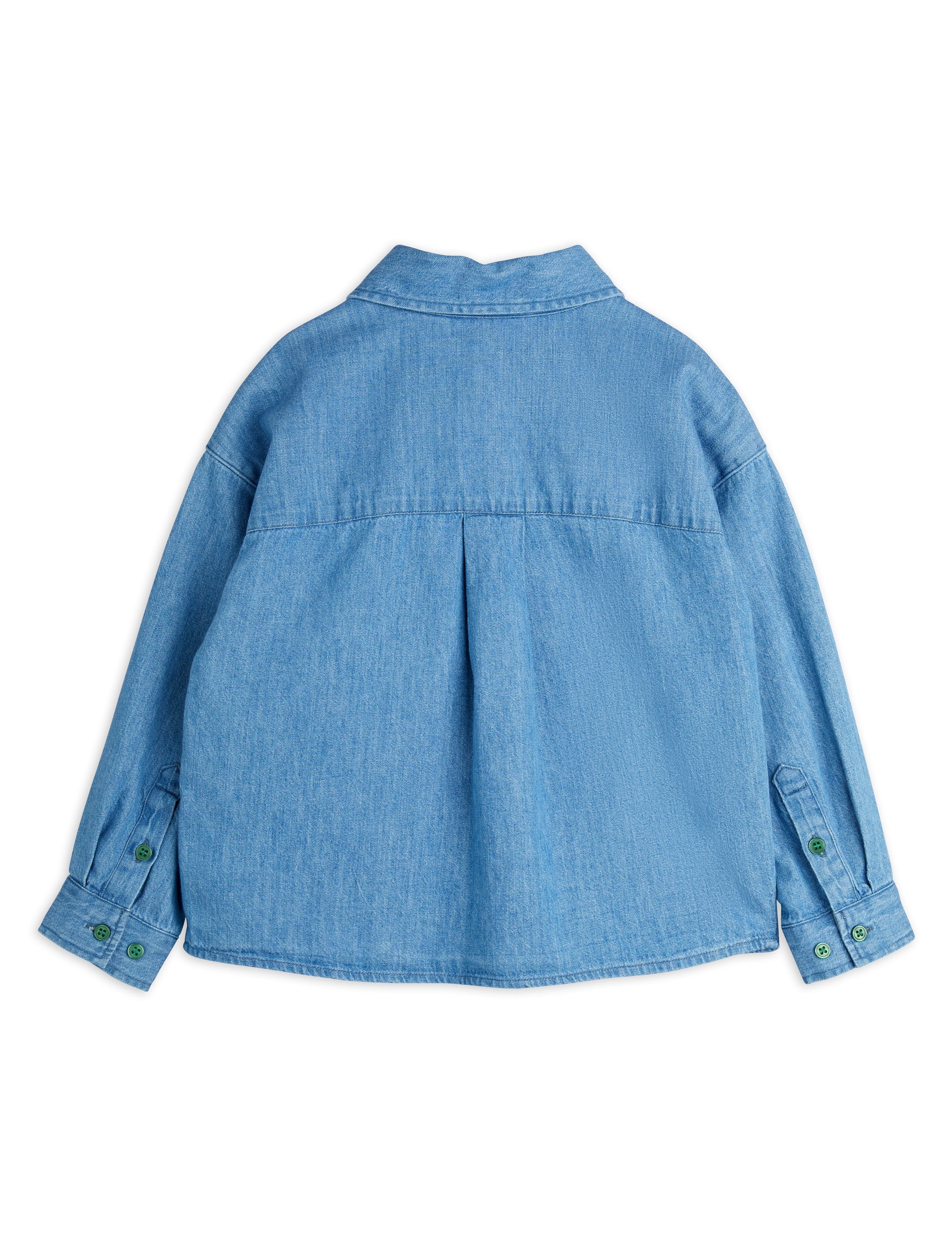 【MINI RODINI ミニロディーニ】   Note emb lightweight denim ls shirt