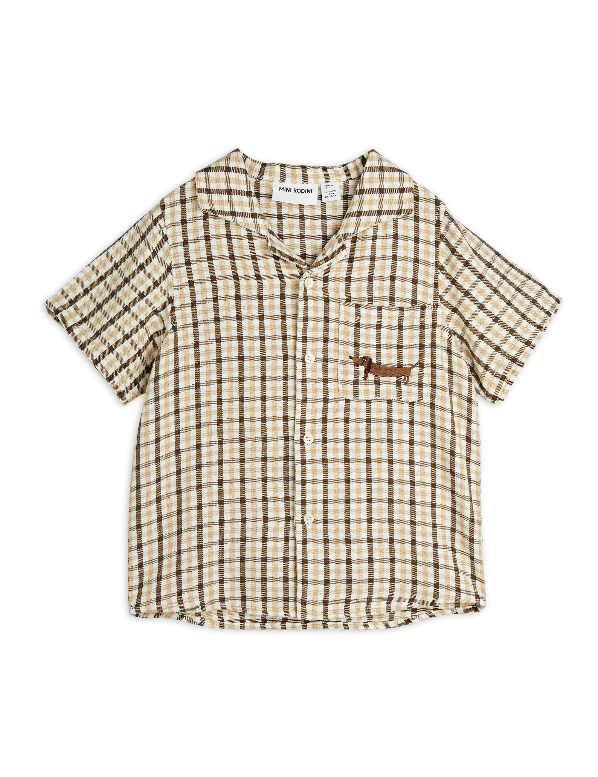 【MINI RODINI ミニロディーニ】   Gingham yd woven shirt
