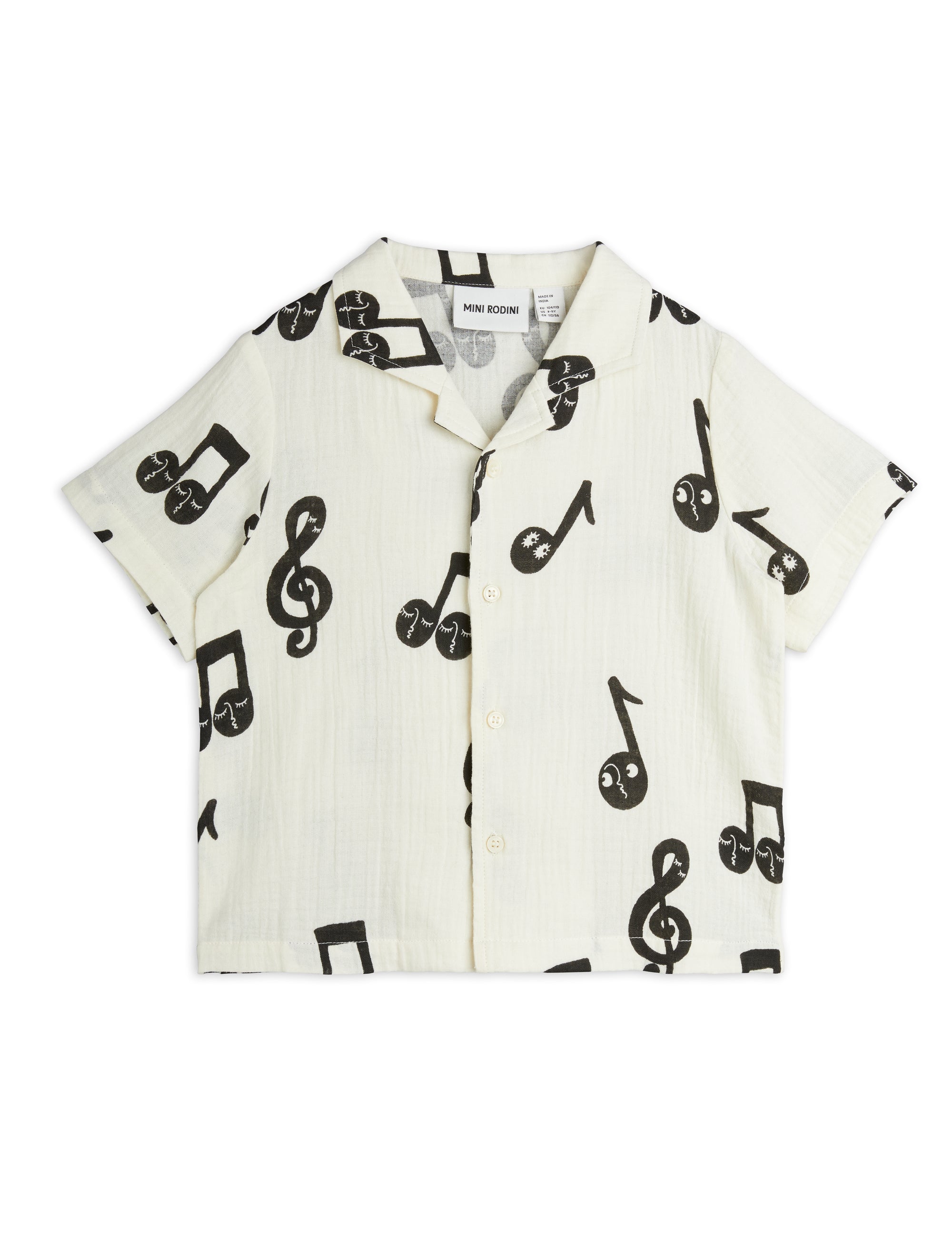【MINI RODINI ミニロディーニ】   Note aop muslin ss shirt