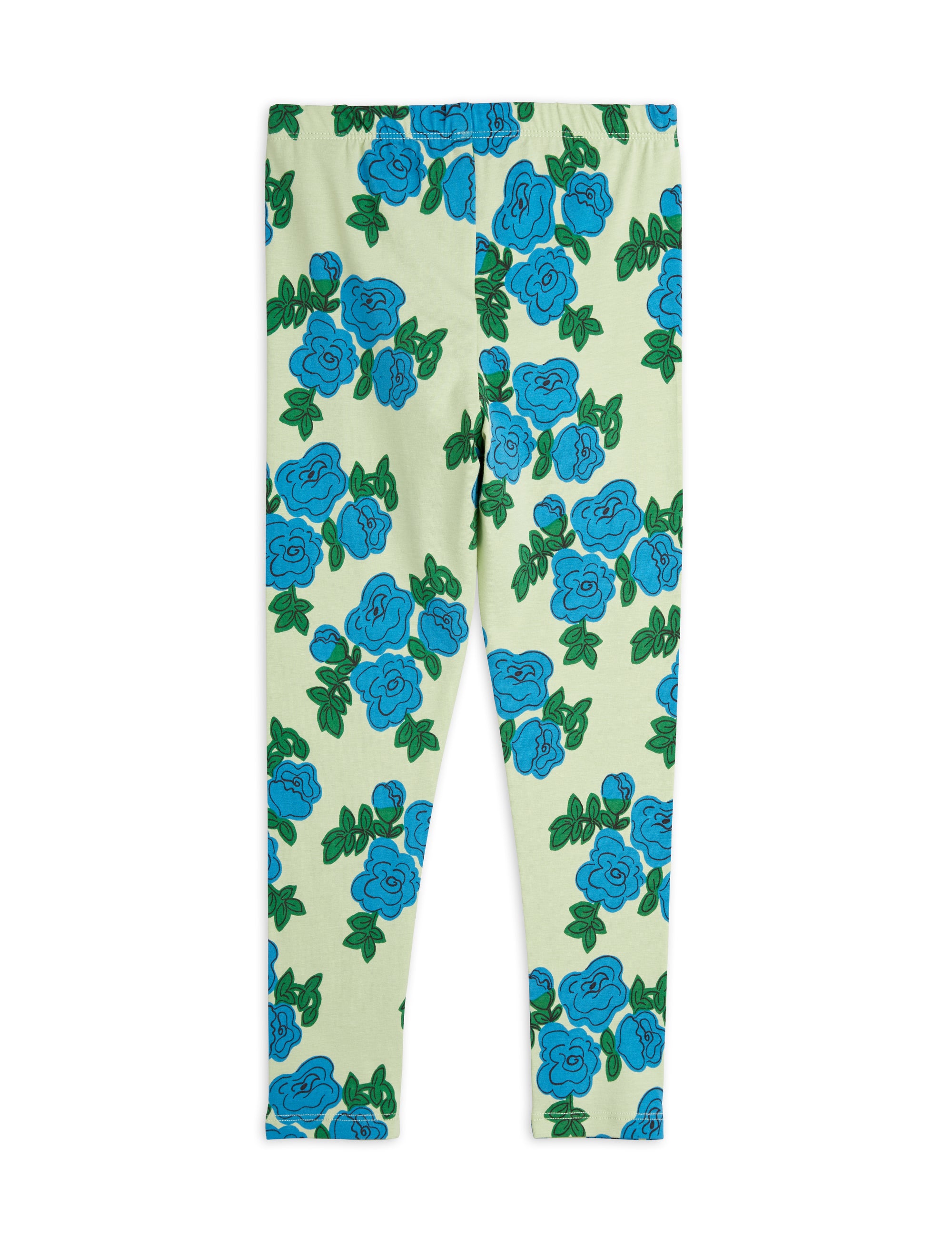 【MINI RODINI ミニロディーニ】   Blue roses aop leggings