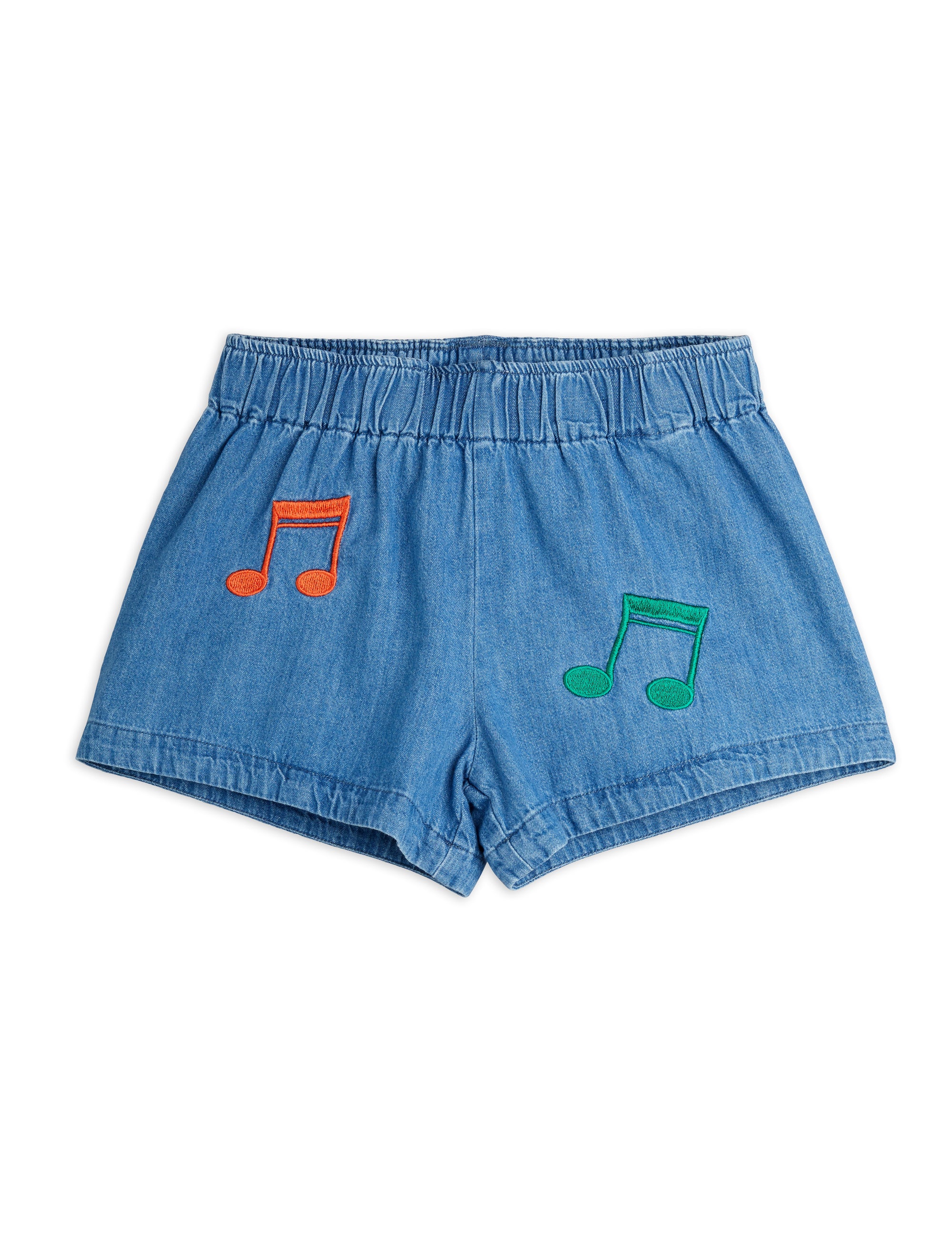 【MINI RODINI ミニロディーニ】   Note emb lightweight denim shorts