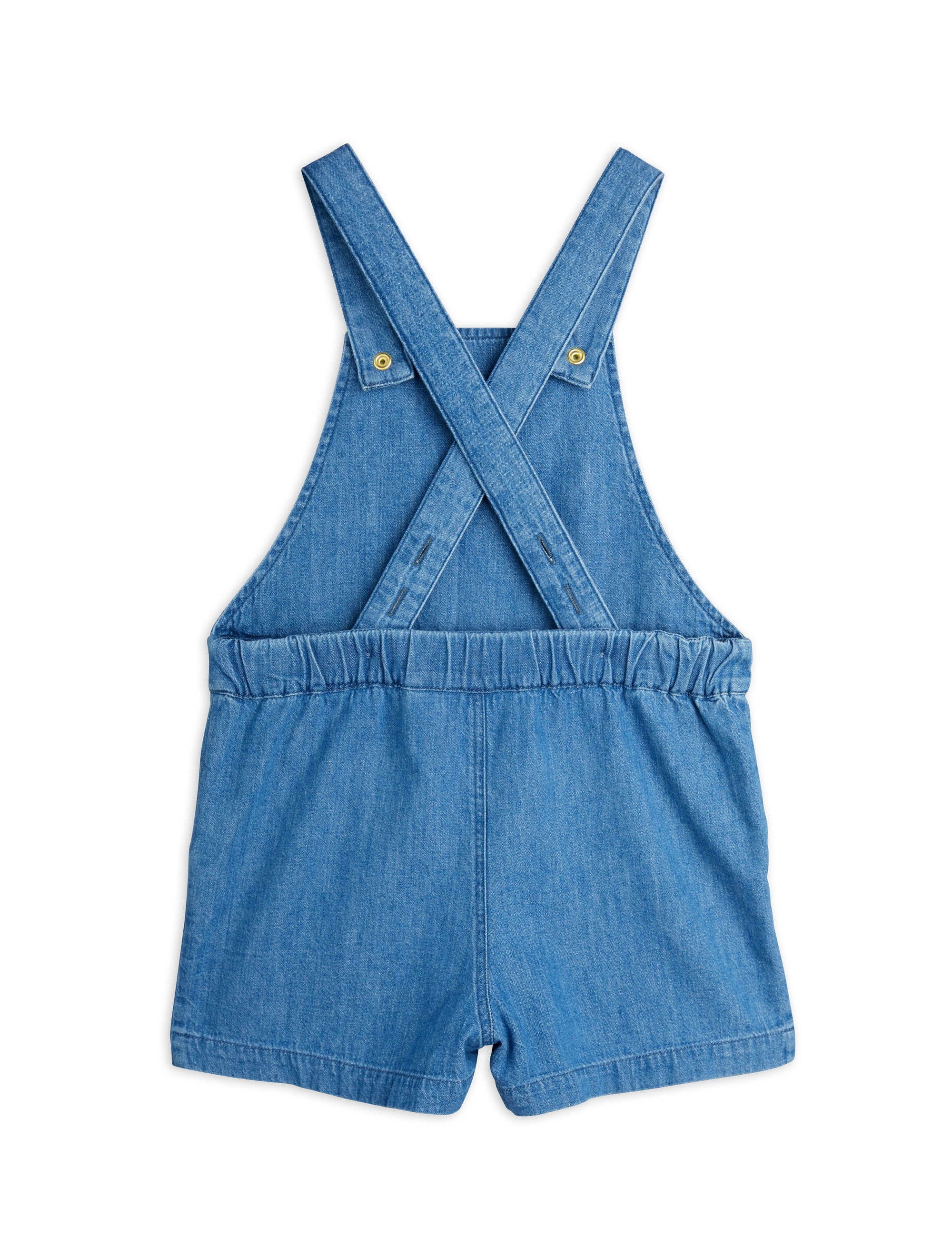 【MINI RODINI ミニロディーニ】   Note emb lightweight denim dungarees