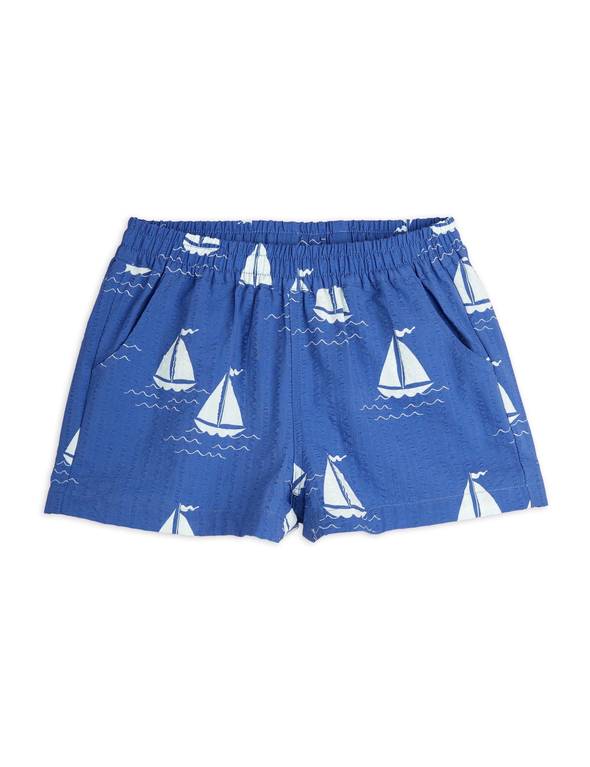 【MINI RODINI ミニロディーニ】   Sailing boats aop woven shorts