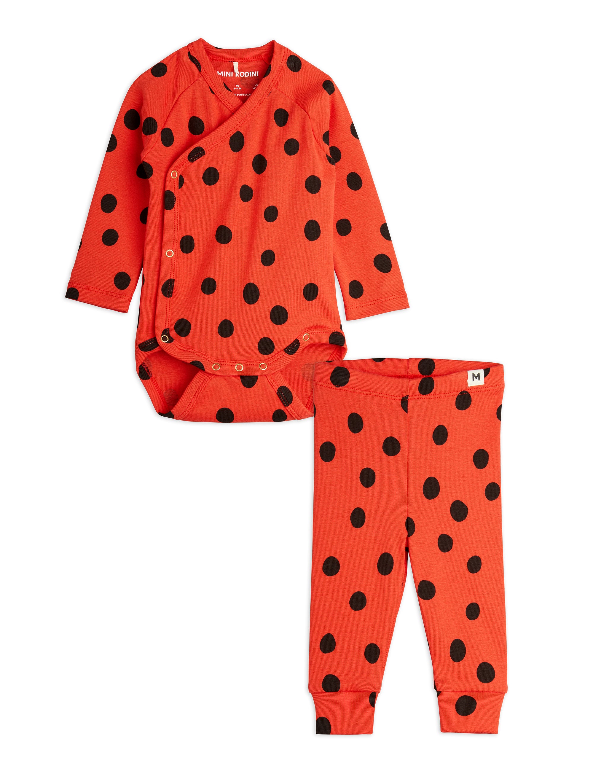 【MINI RODINI ミニロディーニ】   Dots aop nb baby set