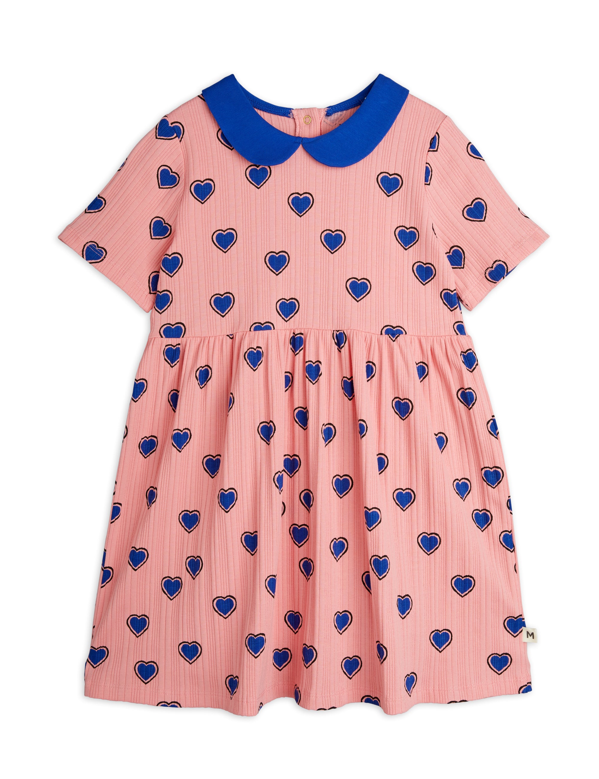 【MINI RODINI ミニロディーニ】   Outlined hearts aop ss dress