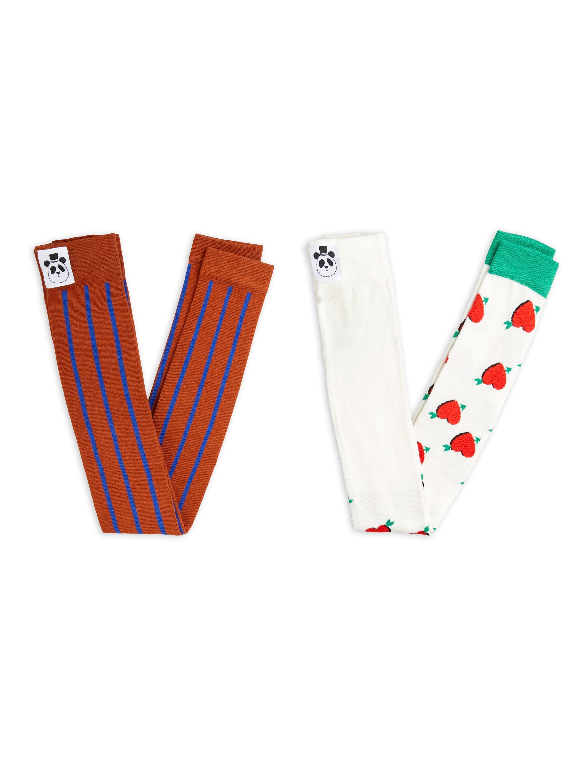 【MINI RODINI ミニロディーニ】Arrowed heart 2-pack leggings