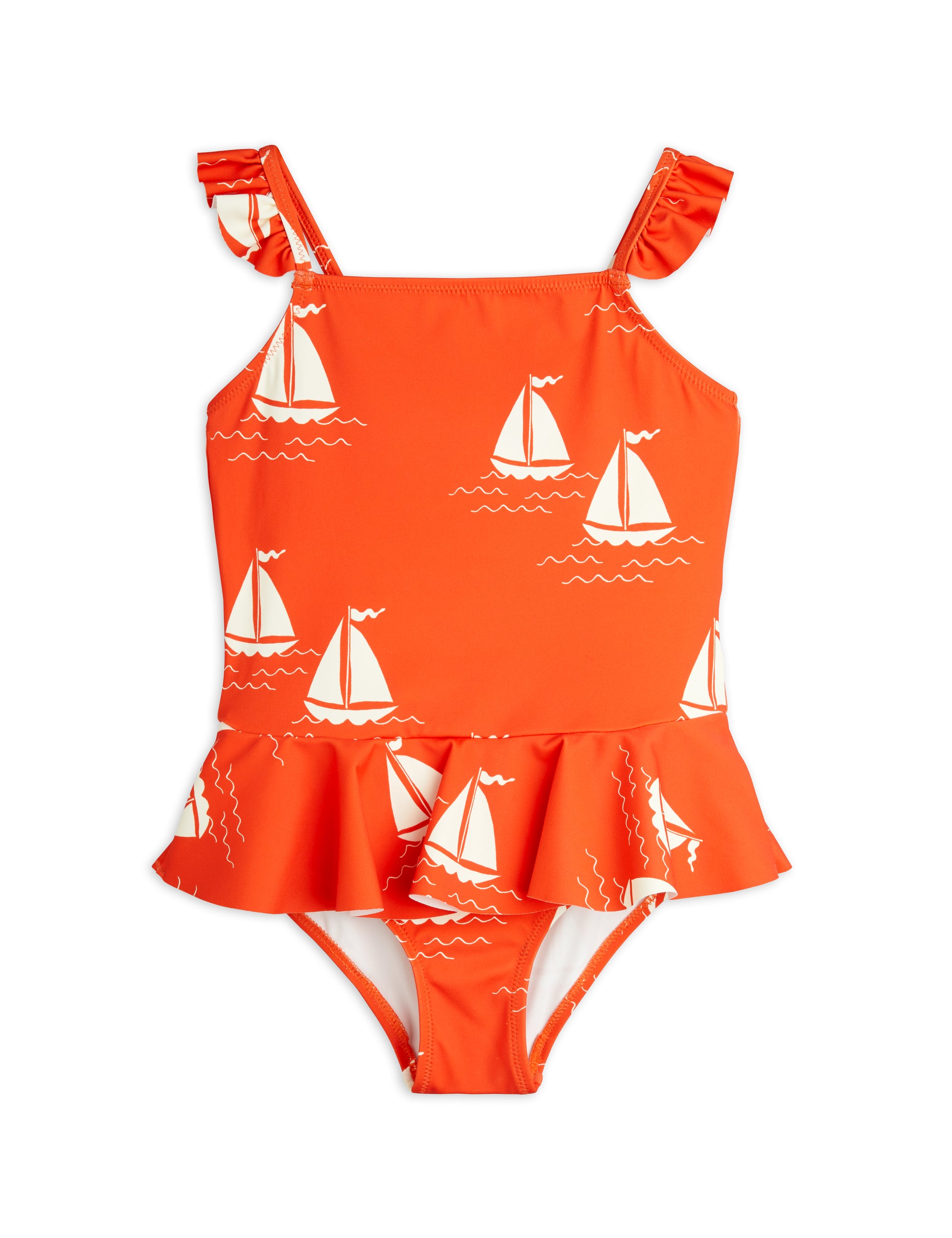 【MINI RODINI ミニロディーニ】   Sailing boats aop skirt swimsuit