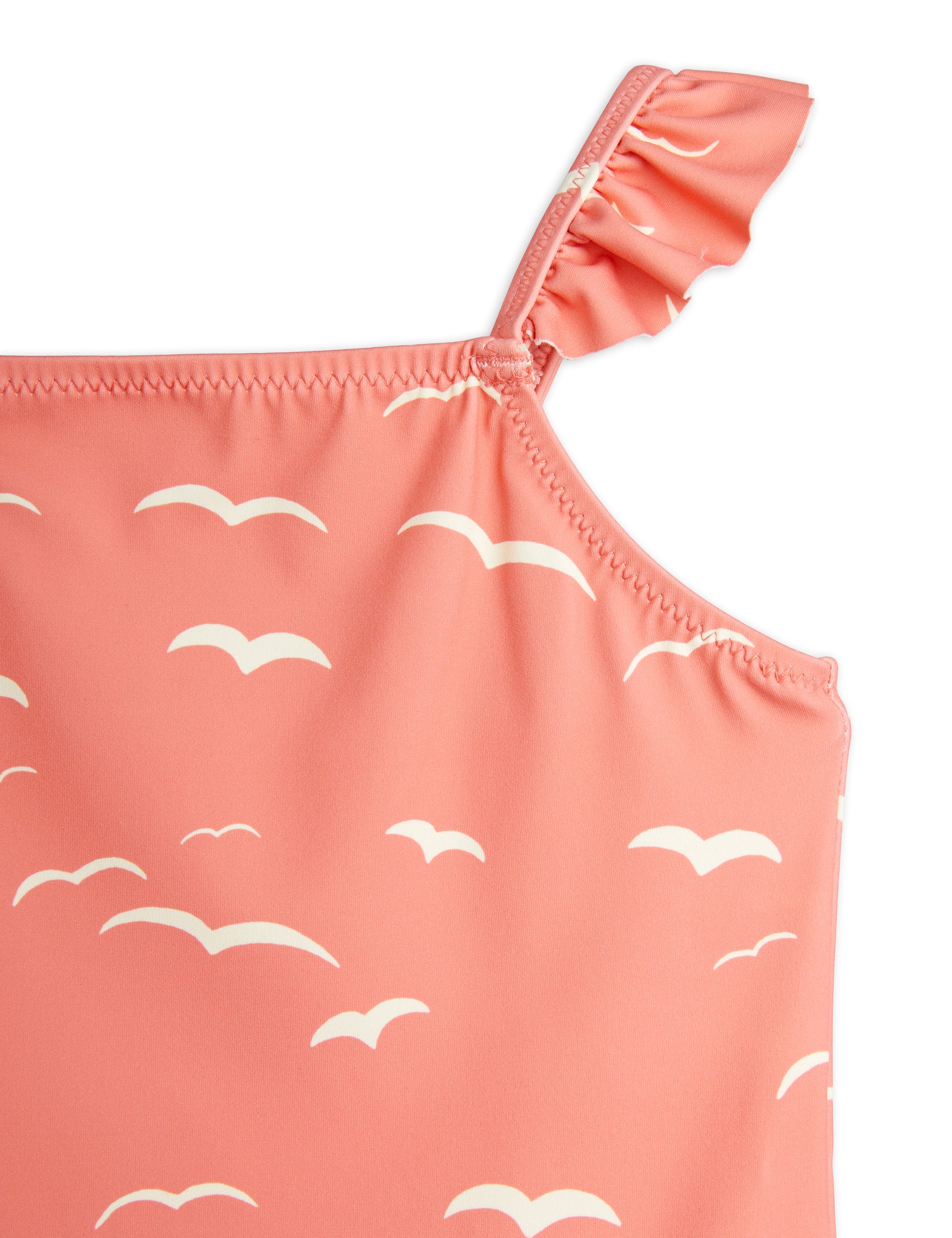 【MINI RODINI ミニロディーニ】   Seagull aop frill swimsuit