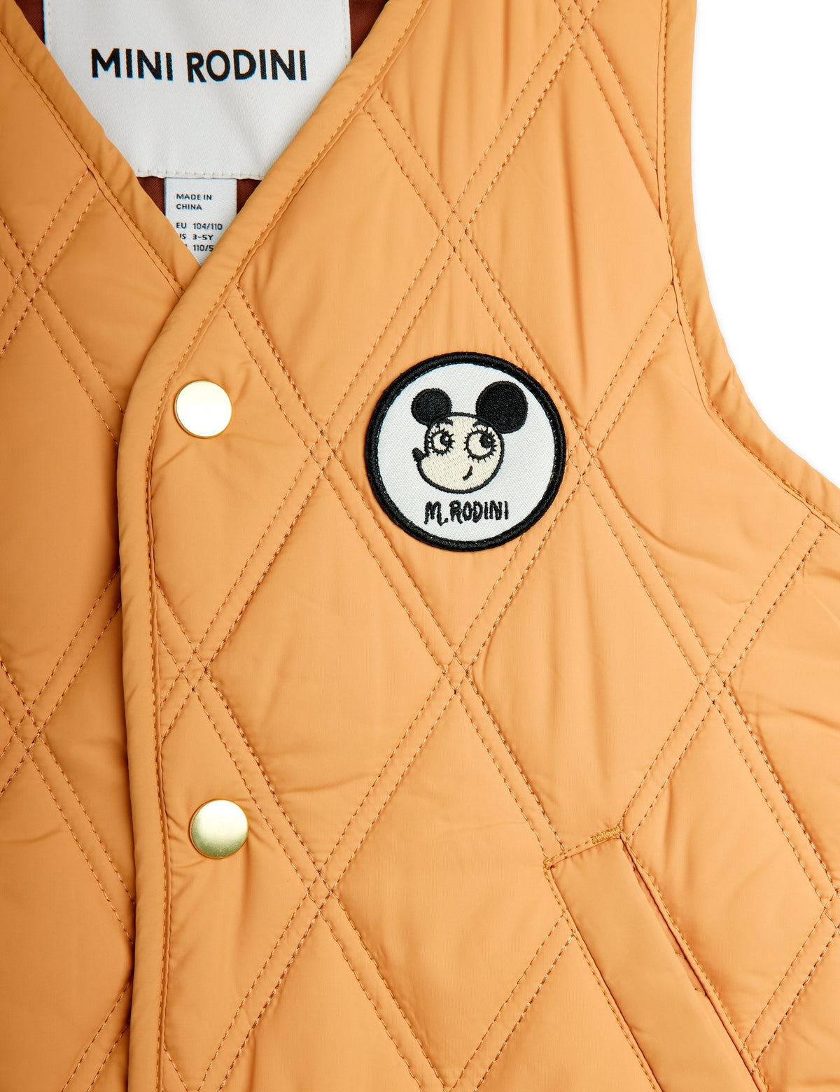 【MINI RODINI ミニロディーニ】Ritzratz patch quilted vest