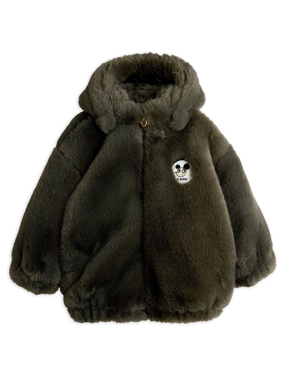 【MINI RODINI ミニロディーニ】Ritzratz patch faux fur jacket