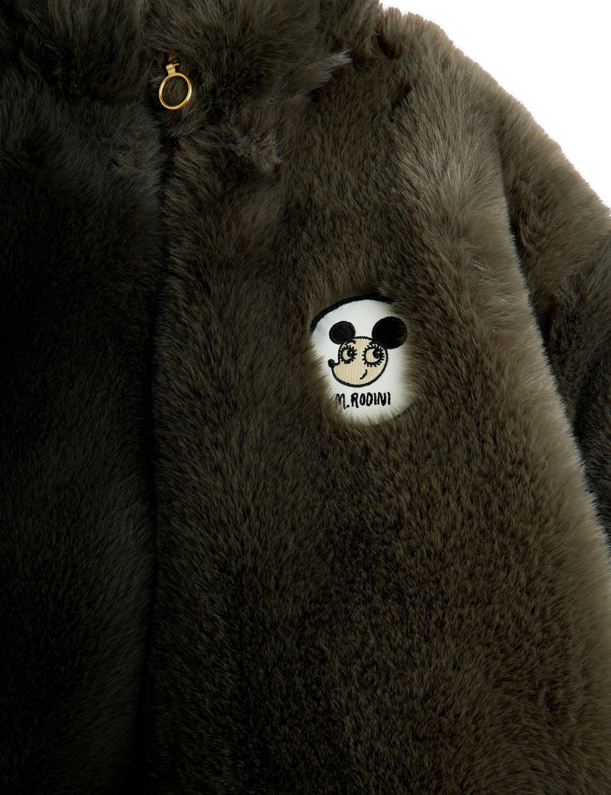 【MINI RODINI ミニロディーニ】Ritzratz patch faux fur jacket