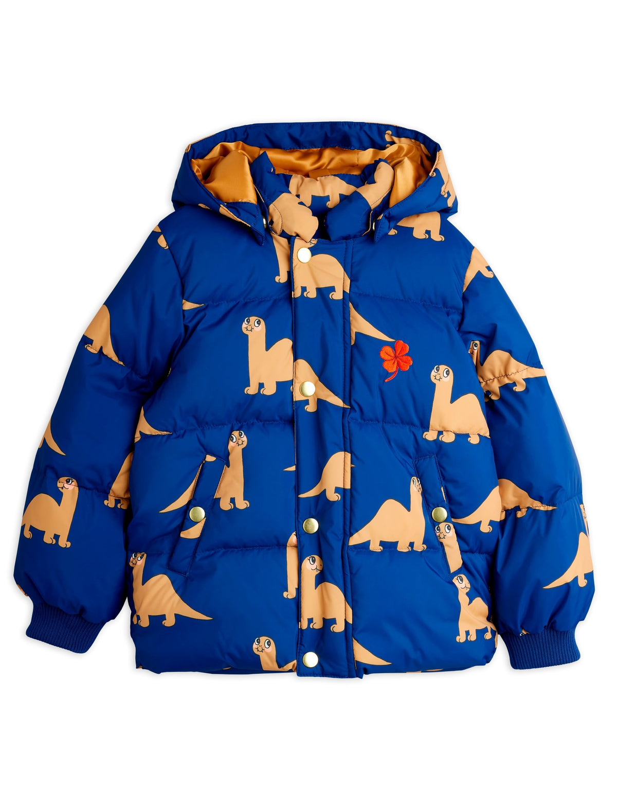 【MINI RODINI ミニロディーニ】Dinos aop hooded puffer