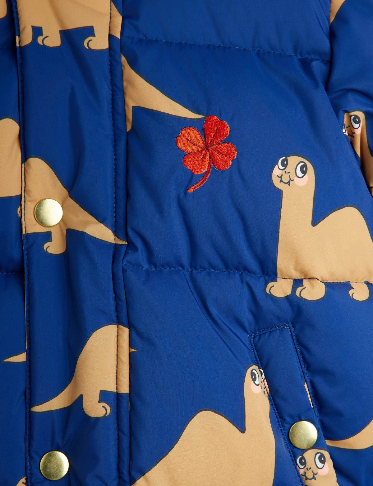 【MINI RODINI ミニロディーニ】Dinos aop hooded puffer