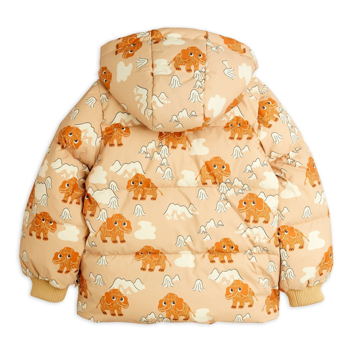 【MINI RODINI ミニロディーニ】Mammoths aop hooded puffer