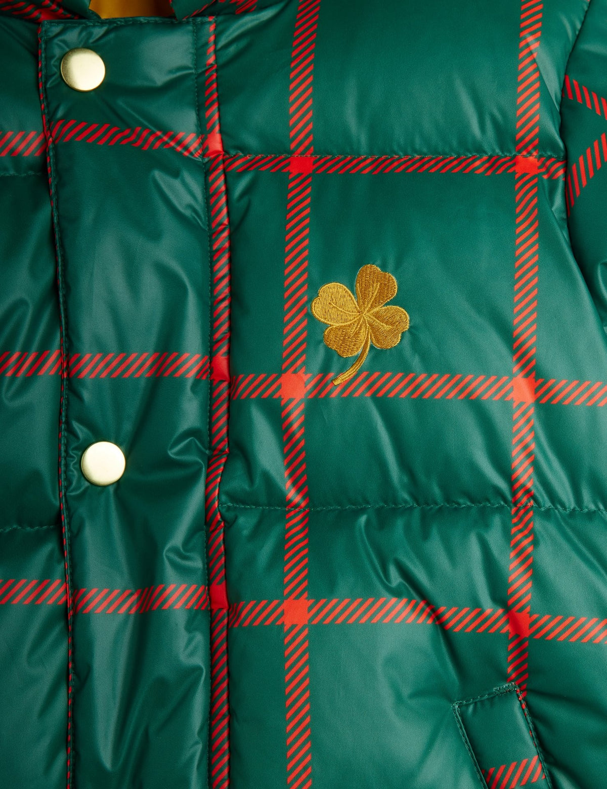 【MINI RODINI ミニロディーニ】Plaid aop citypuffer