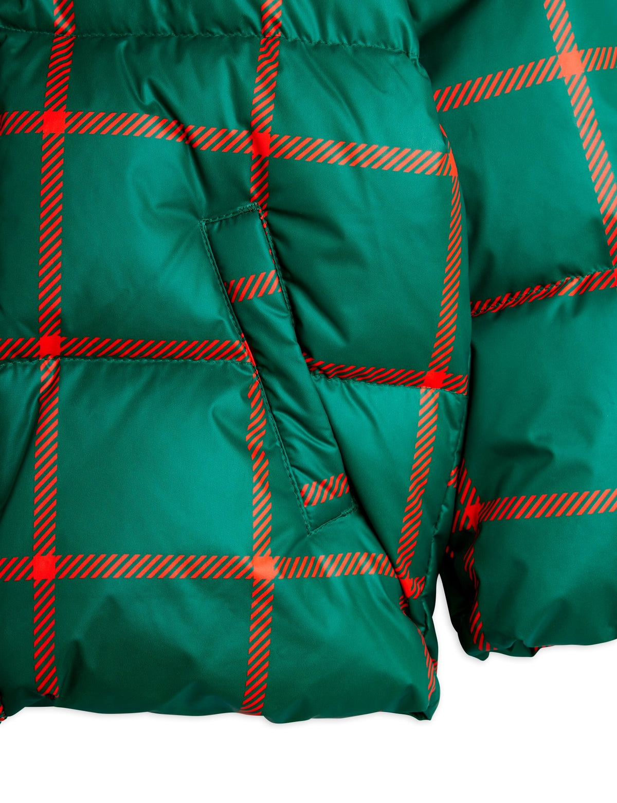 【MINI RODINI ミニロディーニ】Plaid aop citypuffer