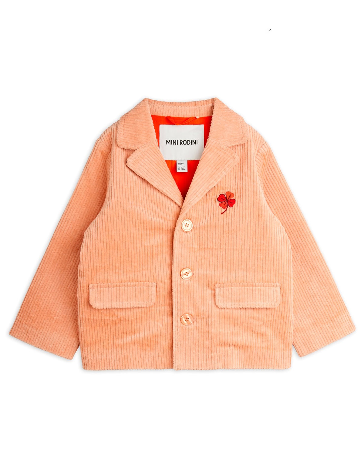 【MINI RODINI ミニロディーニ】Clover emb corduroy blazer