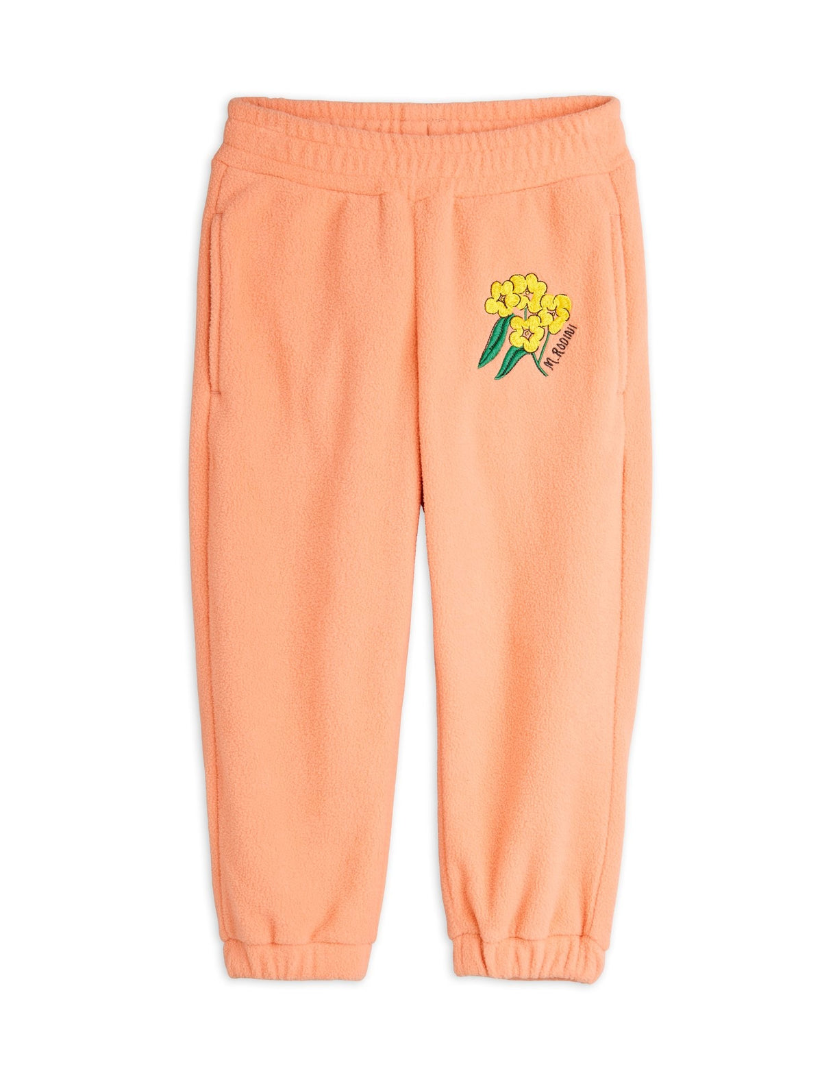 【MINI RODINI ミニロディーニ】Alpine flowers emb double brushed double napped fleece trousers