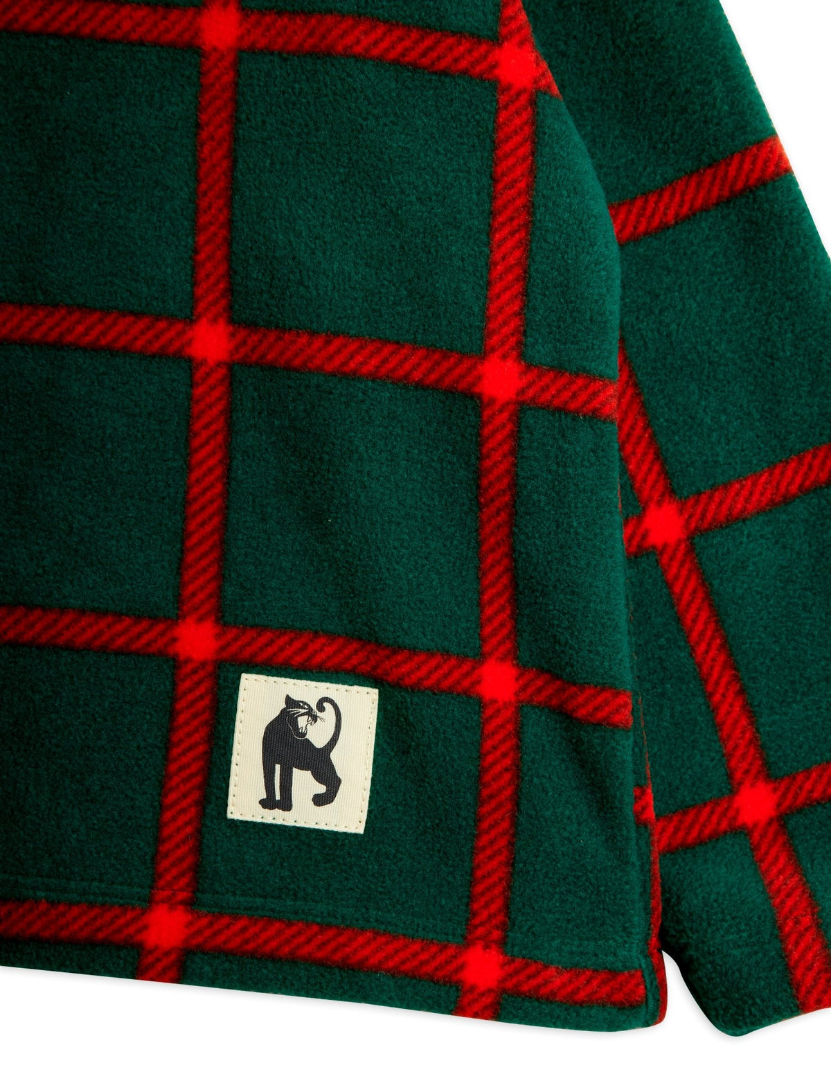 【MINI RODINI ミニロディーニ】Plaid aop fleece ls top