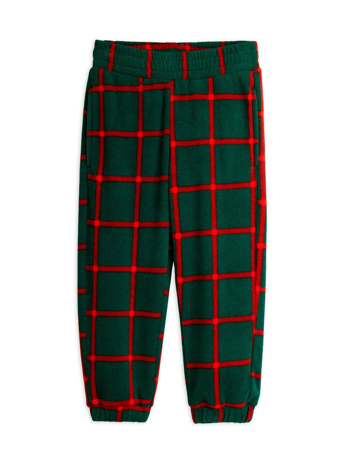 【MINI RODINI ミニロディーニ】Plaid aop fleece trousers