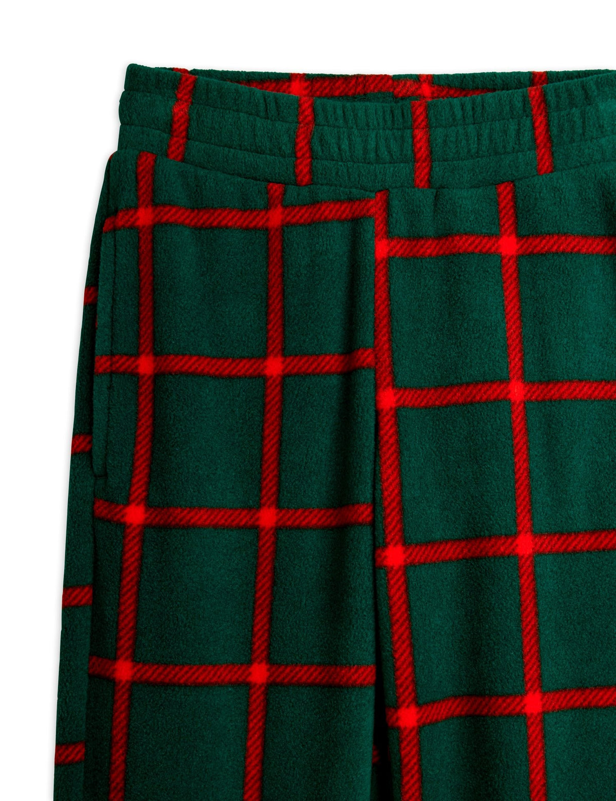 【MINI RODINI ミニロディーニ】Plaid aop fleece trousers