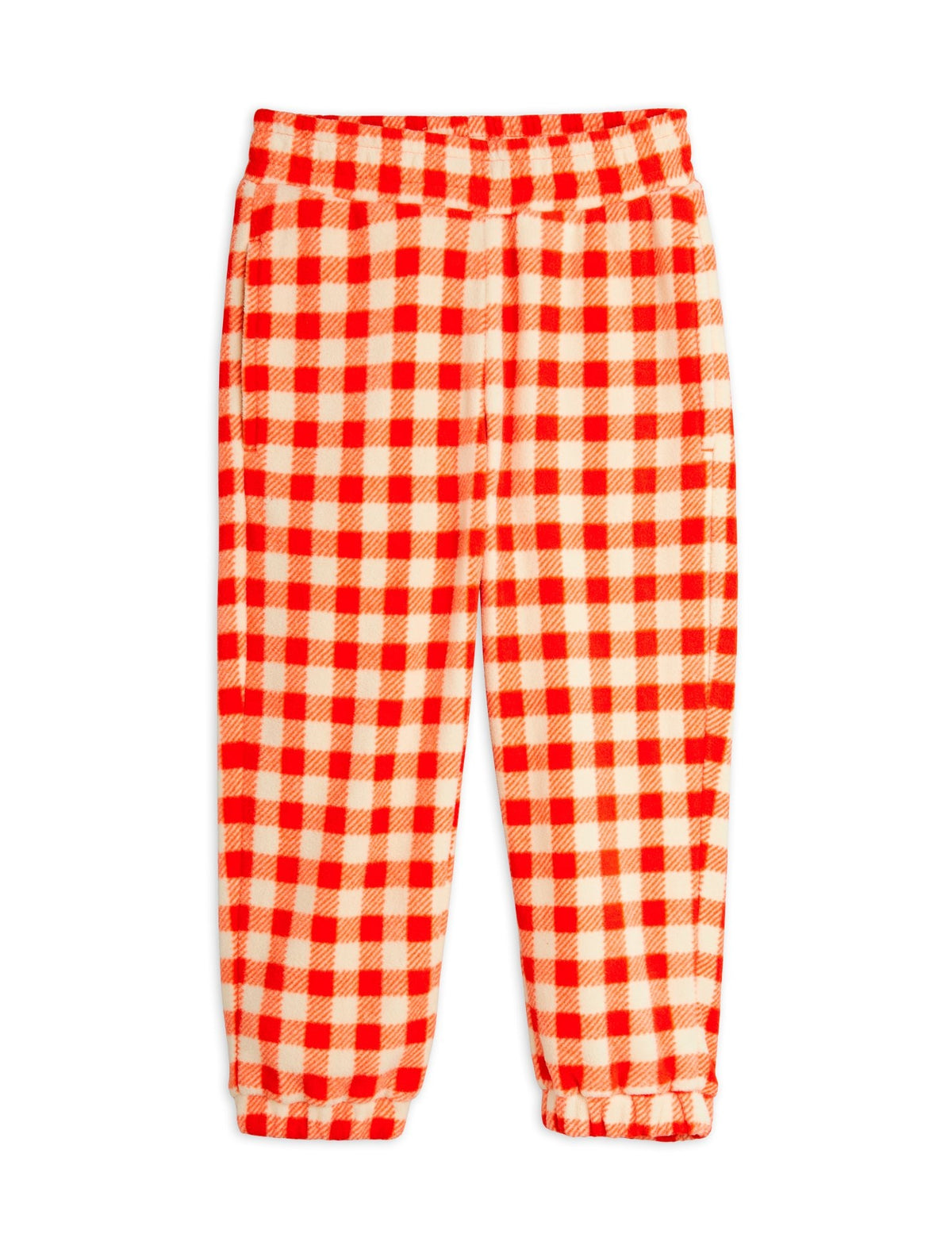 【MINI RODINI ミニロディーニ】Gingham aop fleece trousers