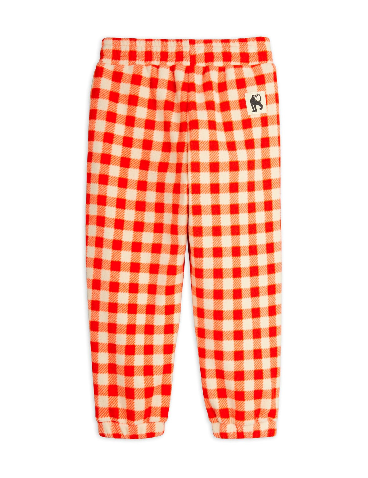 【MINI RODINI ミニロディーニ】Gingham aop fleece trousers
