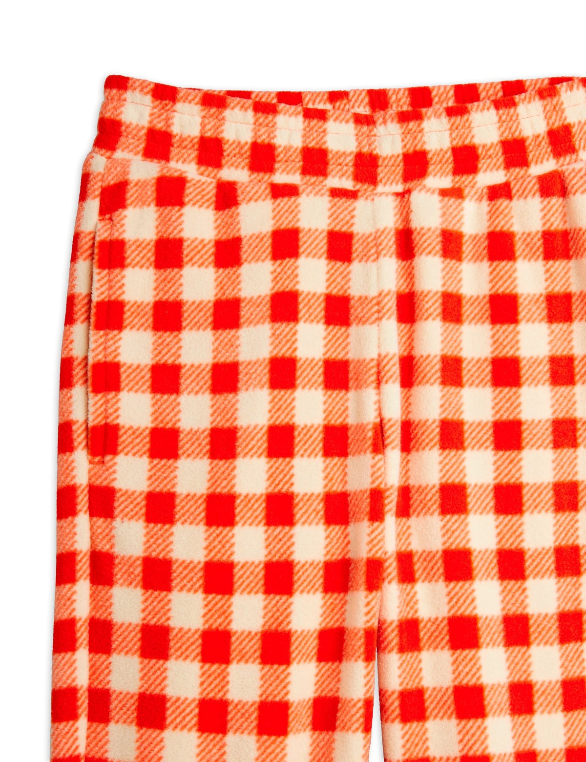 【MINI RODINI ミニロディーニ】Gingham aop fleece trousers