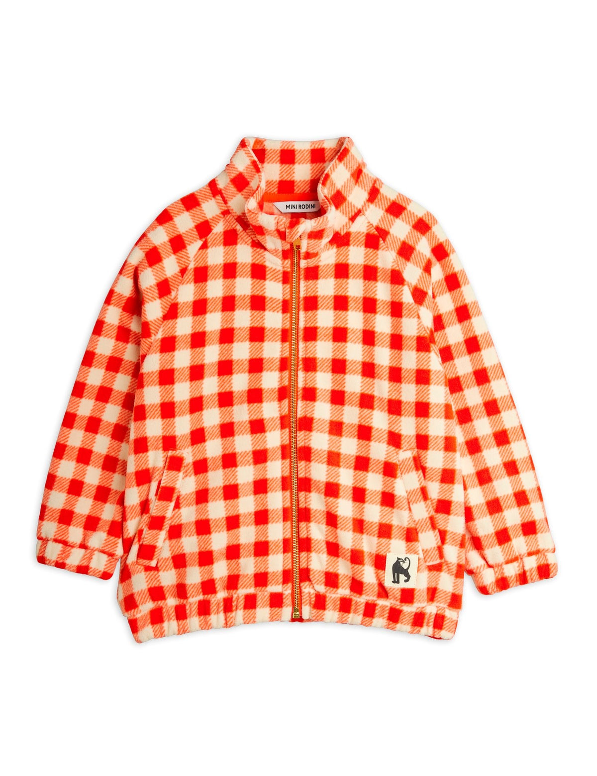【MINI RODINI ミニロディーニ】Gingham aop fleece jacket