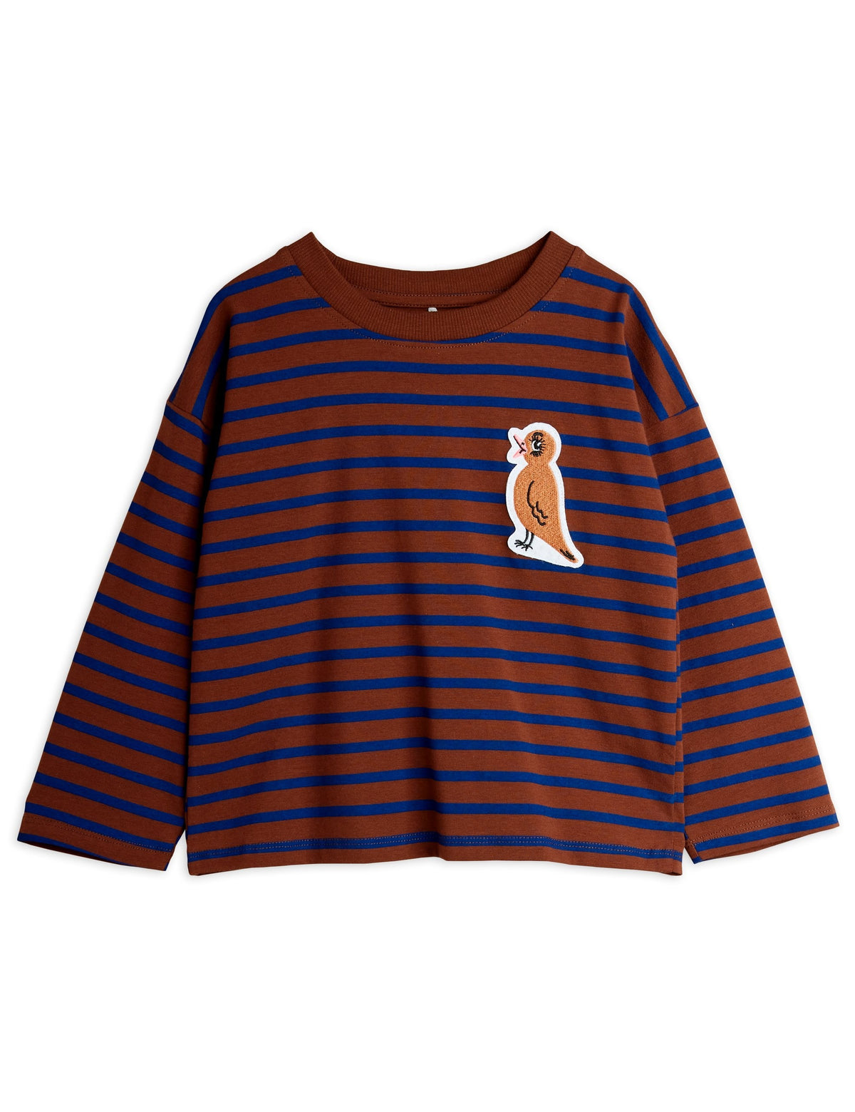【MINI RODINI ミニロディーニ】Stripe bird patch ls tee
