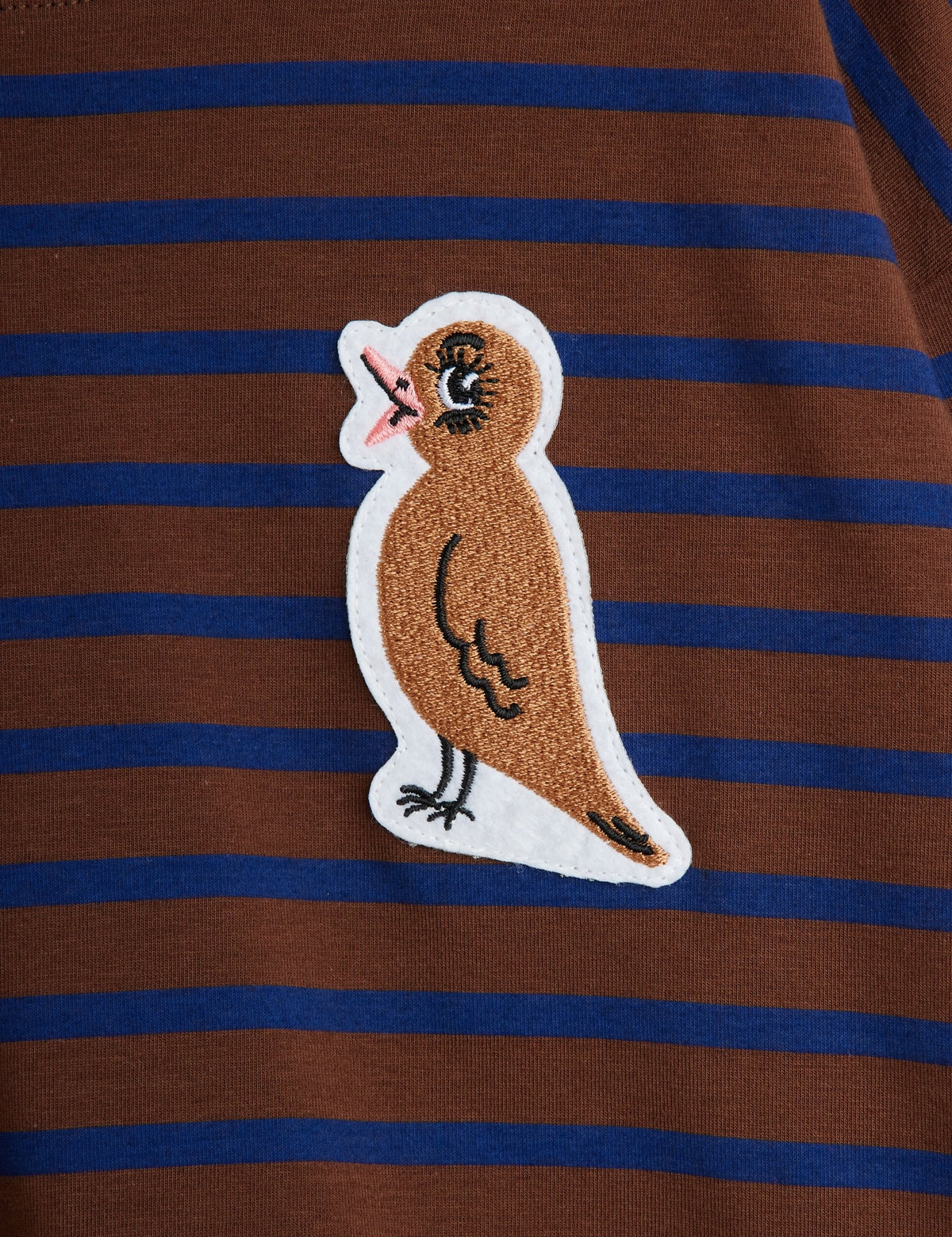 【MINI RODINI ミニロディーニ】Stripe bird patch ls tee