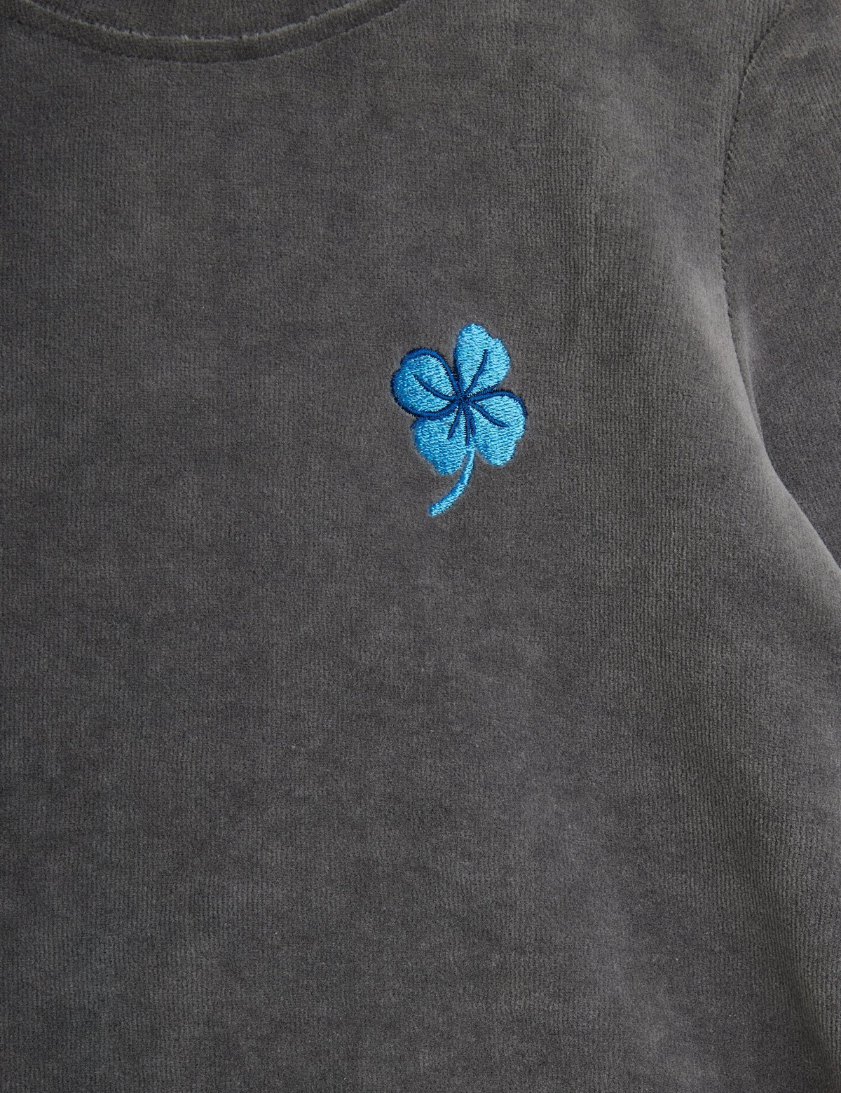 【MINI RODINI ミニロディーニ】Clover emb velour top