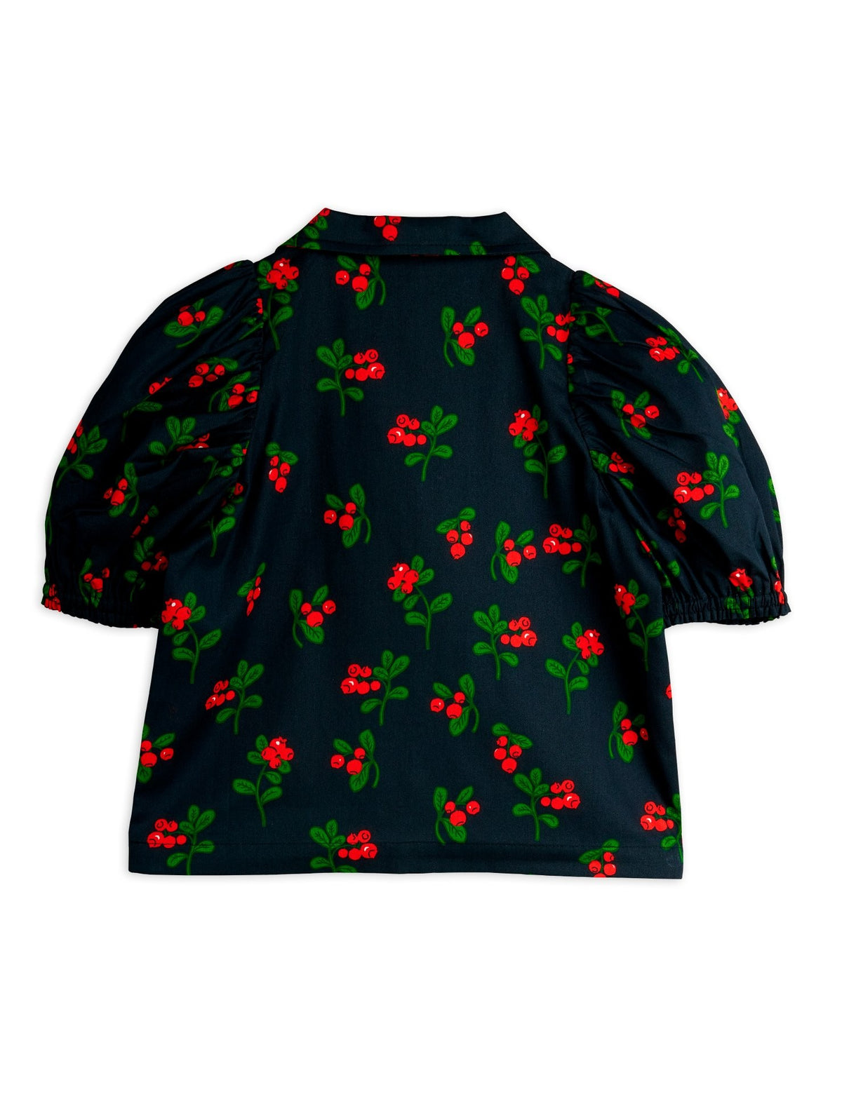 【MINI RODINI ミニロディーニ】Lingonberries aop woven blouse