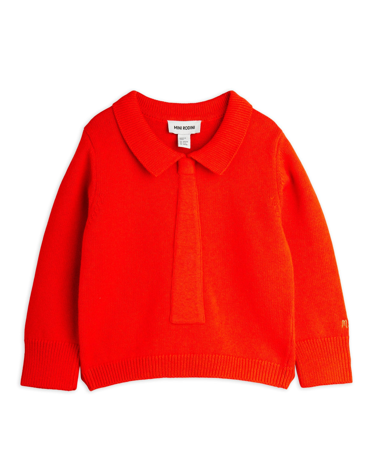 【MINI RODINI ミニロディーニ】Knitted tie sweater