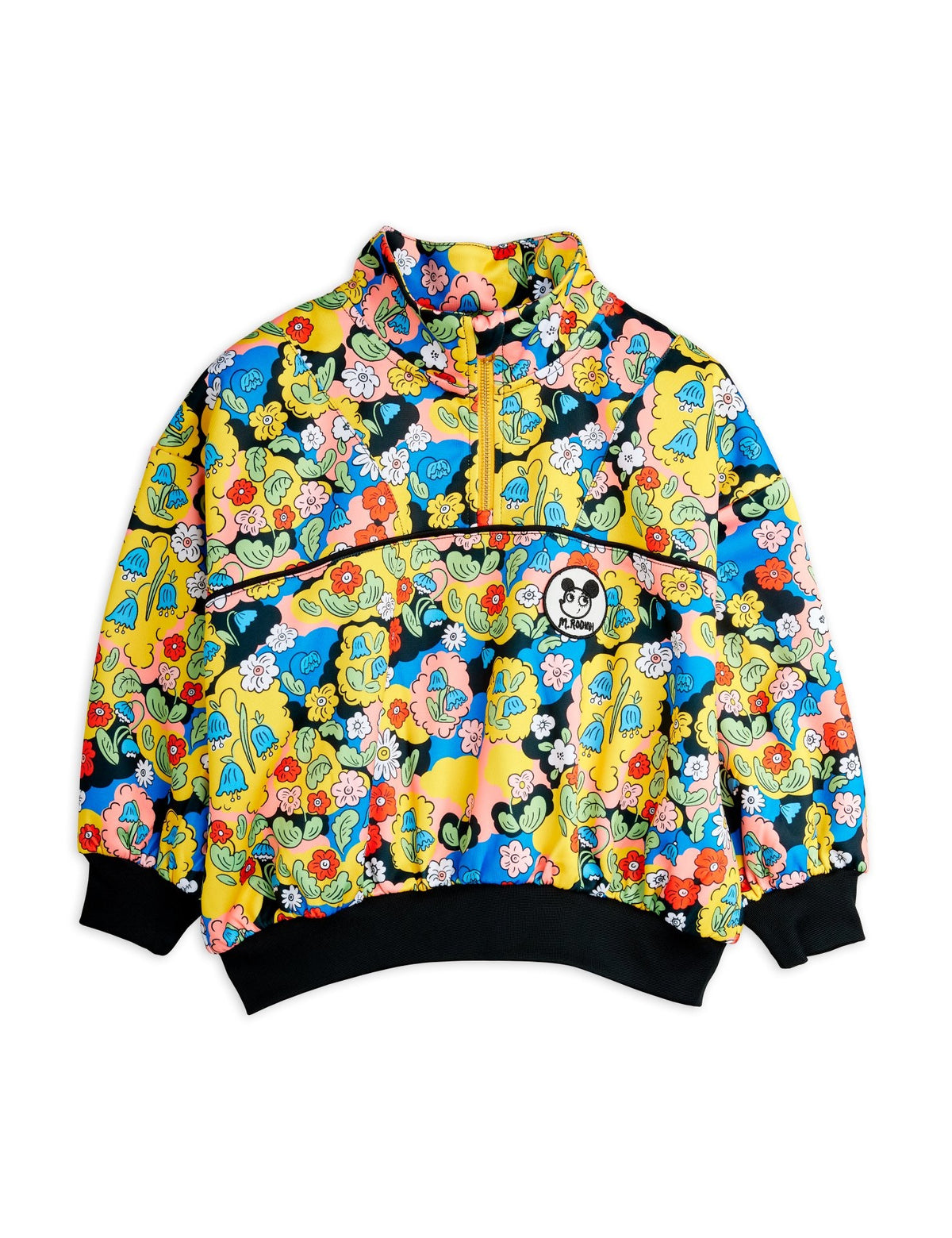 【MINI RODINI ミニロディーニ】Ritzratz patch half zip sweatshirt