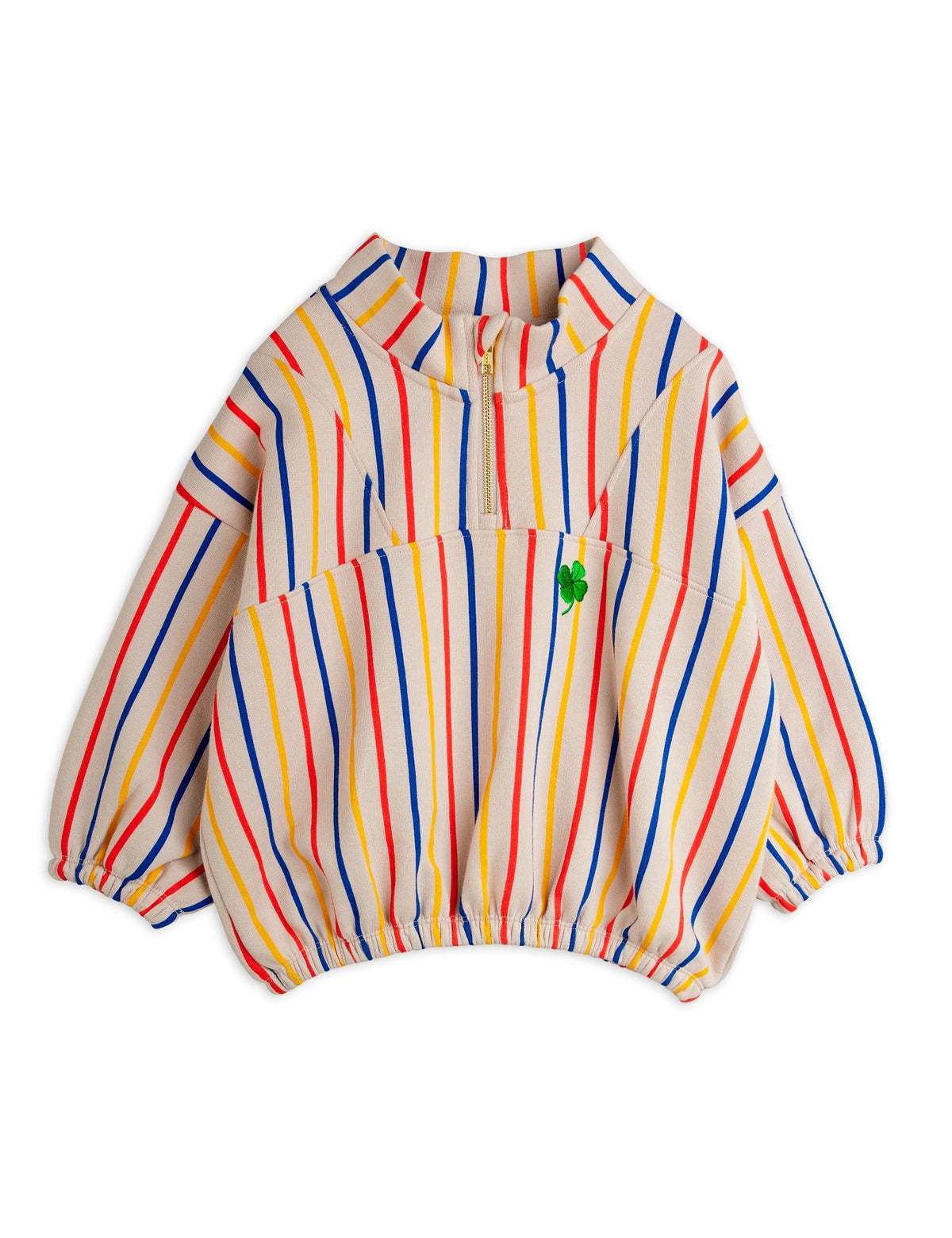 【MINI RODINI ミニロディーニ】Clover emb half zip sweatshirt
