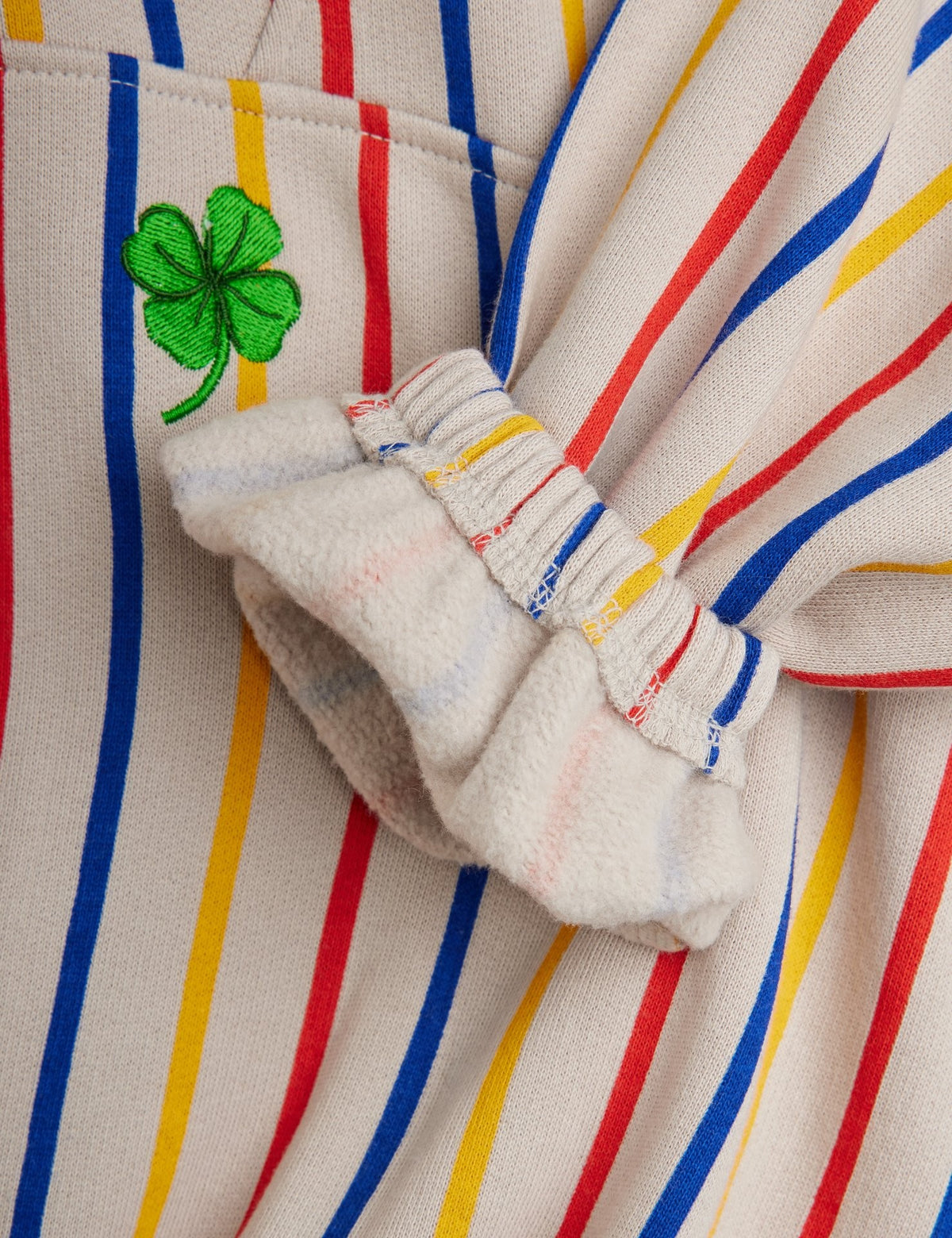 【MINI RODINI ミニロディーニ】Clover emb half zip sweatshirt
