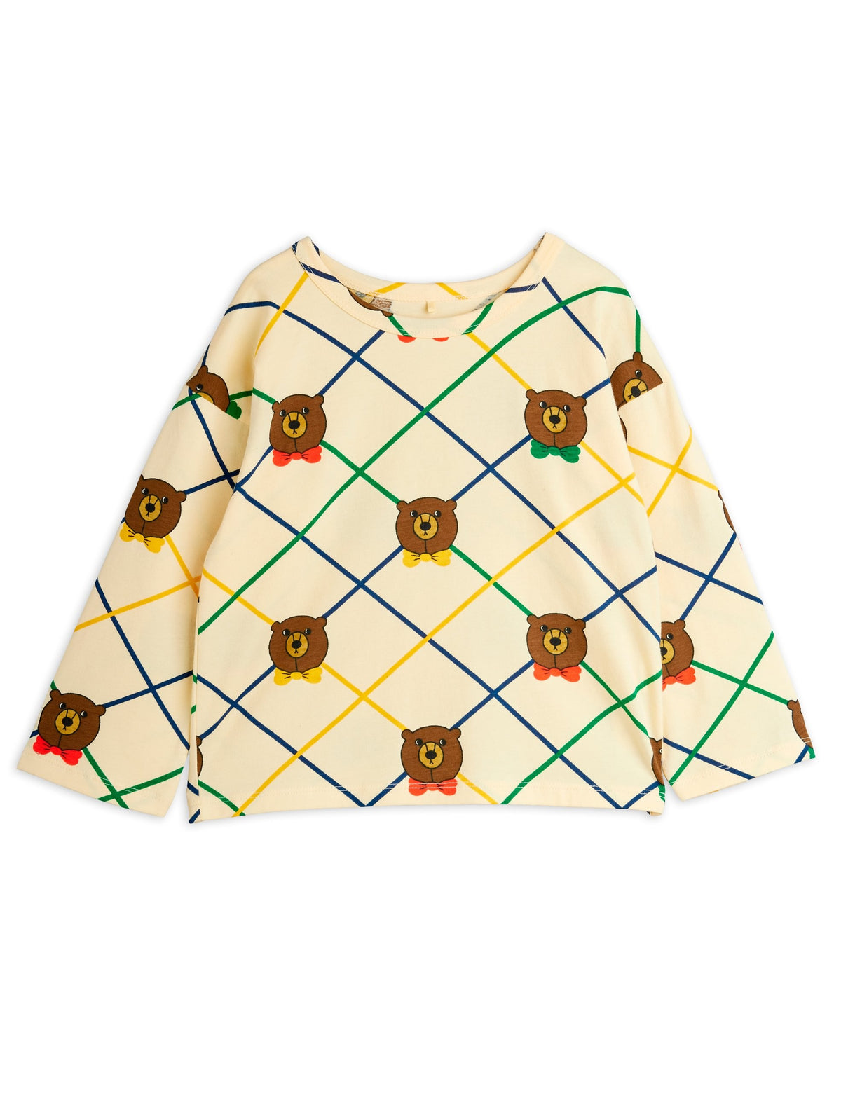 【MINI RODINI ミニロディーニ】Bear check aop ls tee