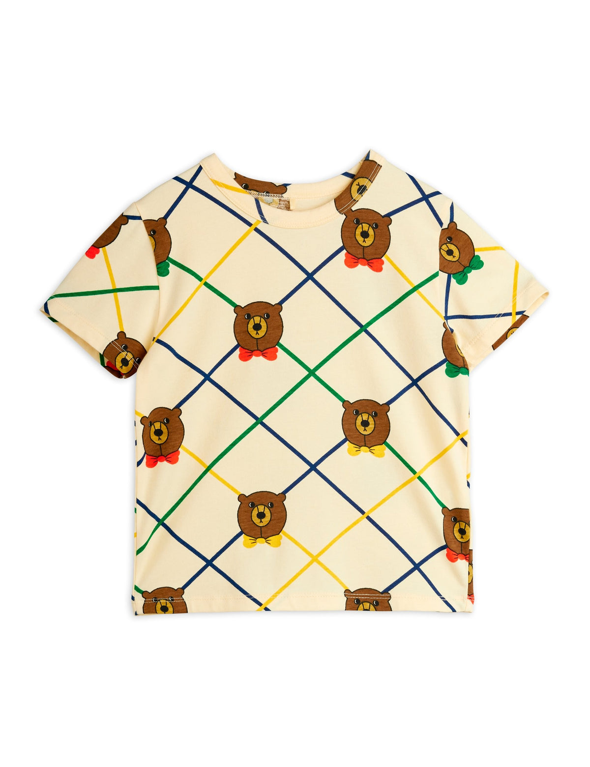【MINI RODINI ミニロディーニ】Bear check aop ss tee