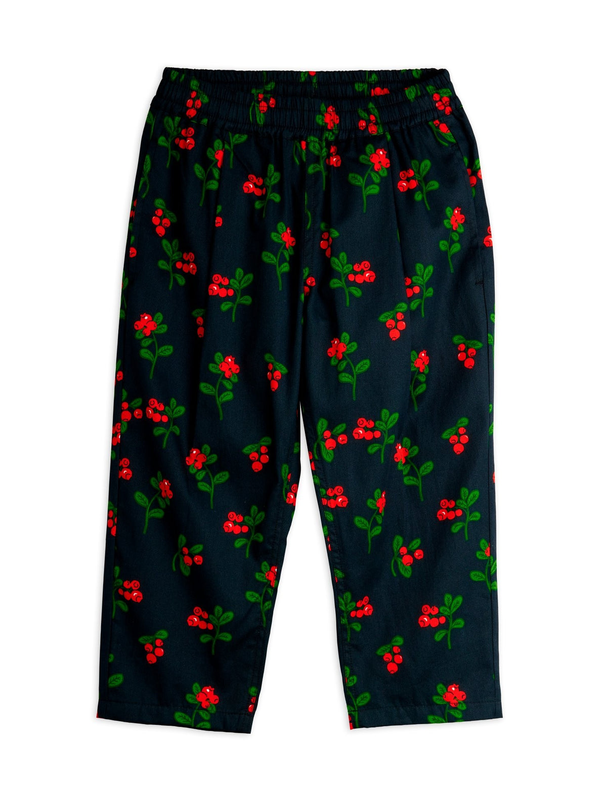 【MINI RODINI ミニロディーニ】Lingonberries aop woven trousers