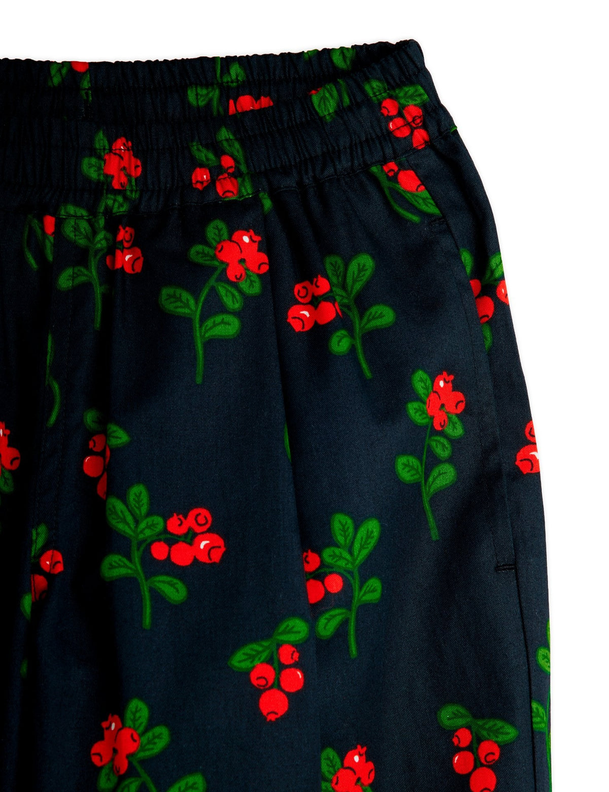 【MINI RODINI ミニロディーニ】Lingonberries aop woven trousers