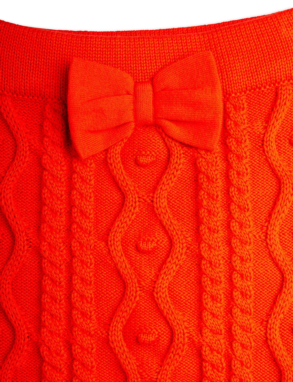 【MINI RODINI ミニロディーニ】Texture knit bow skirt