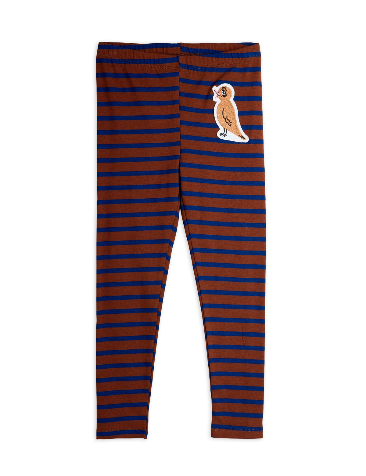 【MINI RODINI ミニロディーニ】Stripe bird patch leggings