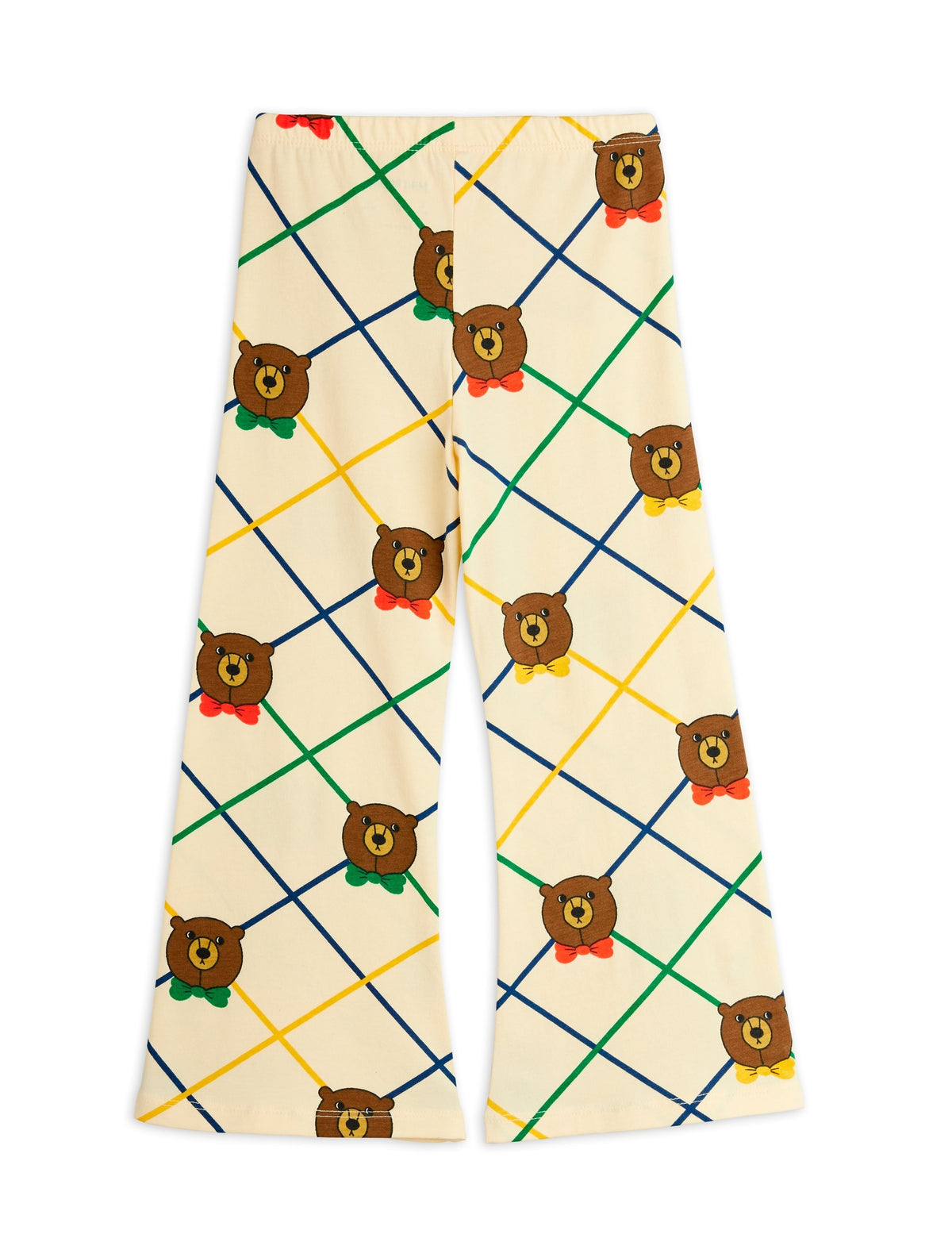 【MINI RODINI ミニロディーニ】Bear check aop flared trousers