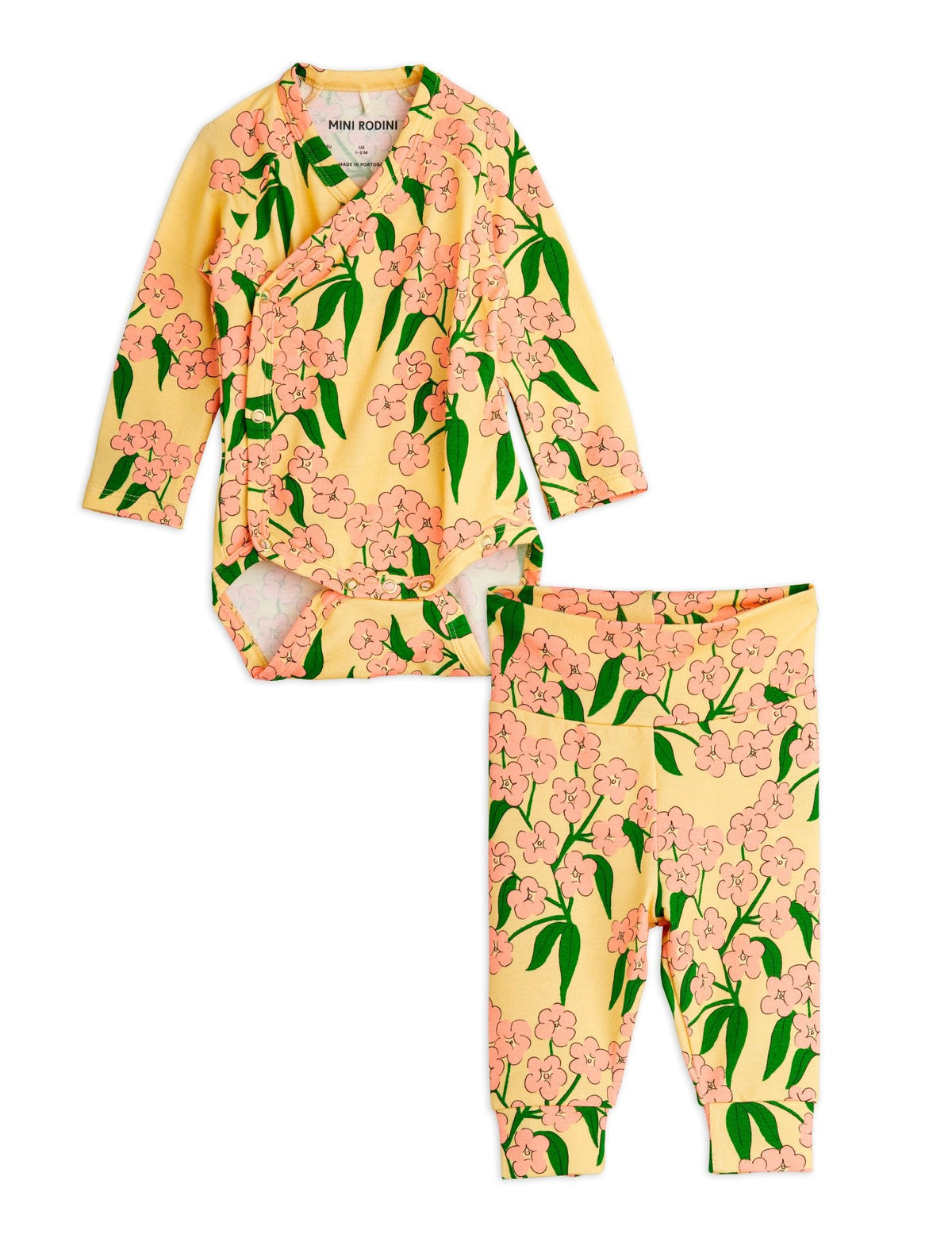 【MINI RODINI ミニロディーニ】Alpine flowers aop baby set